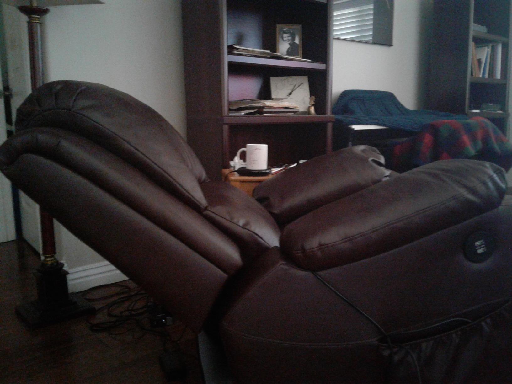 MCombo Small Power Lift Recliner Chair, Heat and Massage 7408, Navy Blue customer photo 1
