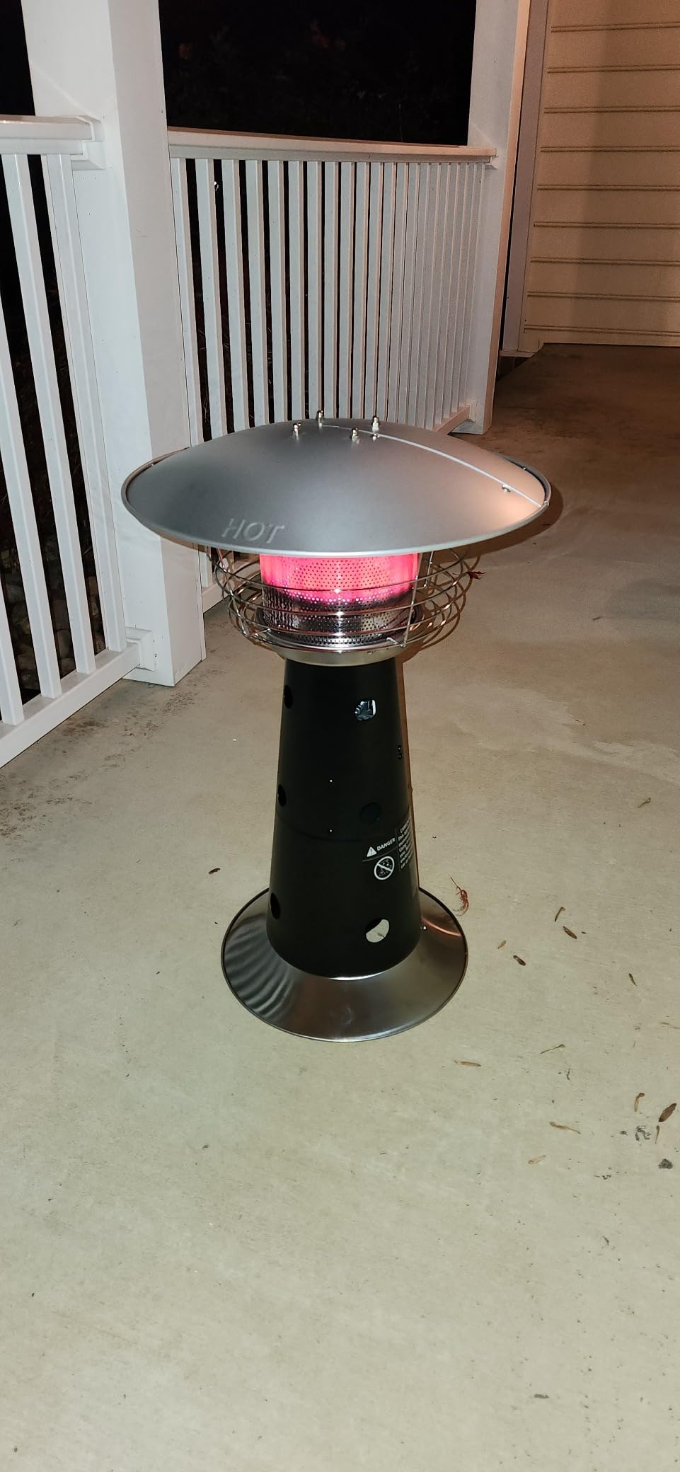 Cuisinart Portable Tabletop Patio Heater, 11,000 BTU Outdoor Propane Heater with Safety Tilt Switch and Adjustable Heat, Burner Screen Guard, 30 sq. Foot Heat Range, Red customer photo 2