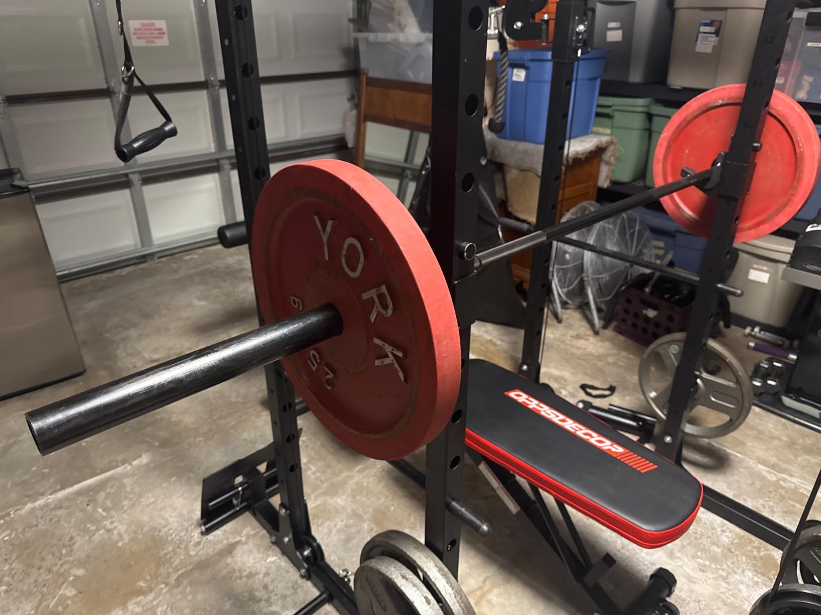 HANDBODE 7 ft Olympic Barbell, 45 lb Weight Bar, 2-Inch Sleeves customer photo 1
