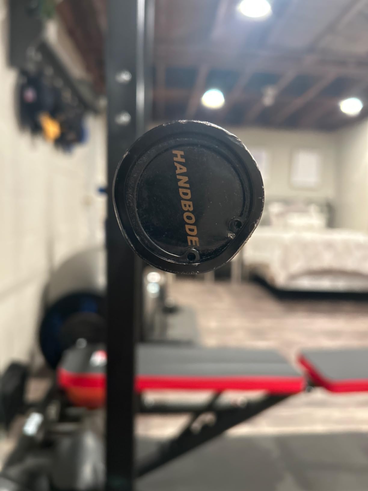 HANDBODE 7 ft Olympic Barbell, 45 lb Weight Bar, 2-Inch Sleeves customer photo 2