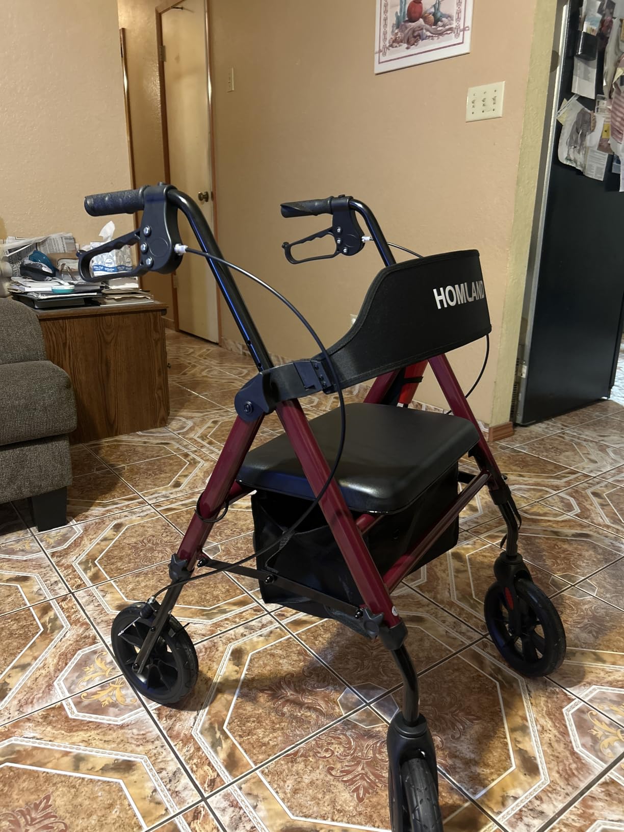 HOMLAND Foldable Rollator Walkers for Seniors with Seat, 17 lb Lightweight customer photo 1
