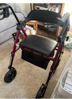 HOMLAND Foldable Rollator Walkers for Seniors with Seat, 17 lb Lightweight customer photo 2