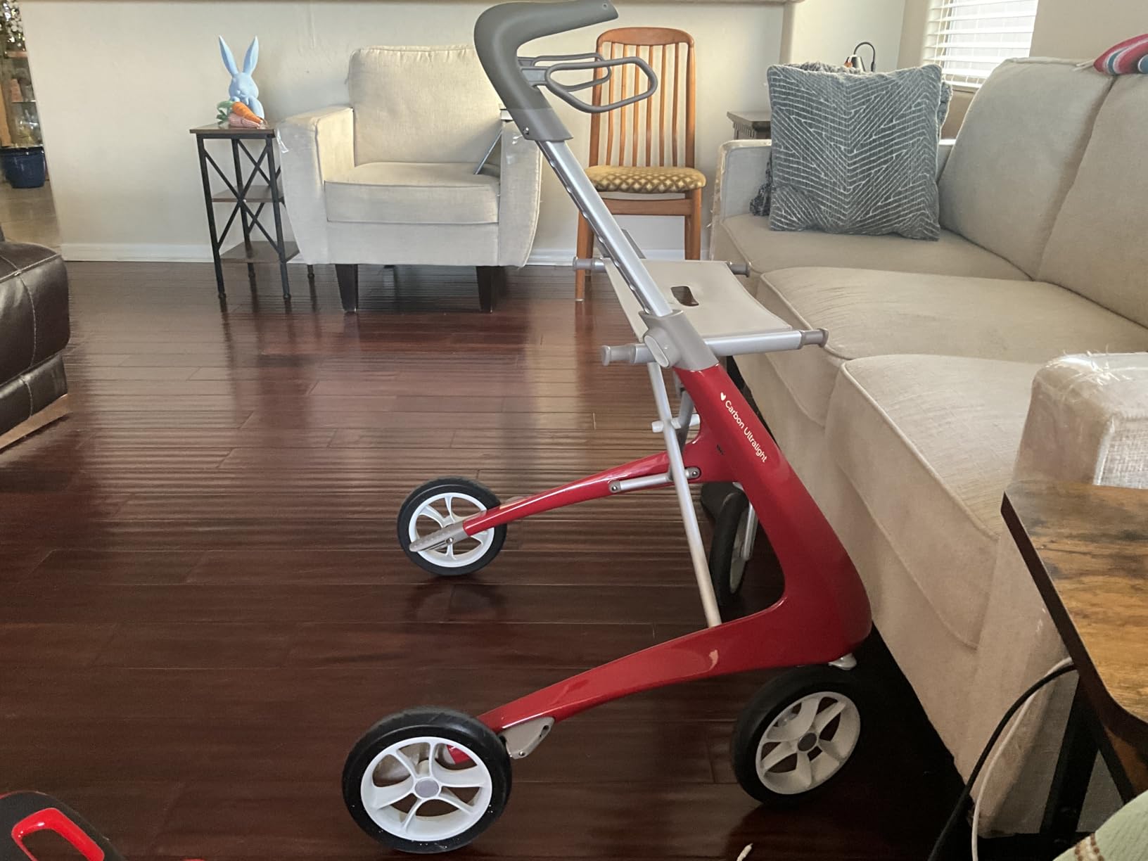 byACRE Carbon Ultralight Rollator Walker - World's Lightest Carbon Rollator - Only 10.6 lbs | Indoor and Outdoor Use | Foldable with seat and Easy to Travel with (Champagne Gold, Wide Track) customer photo 1