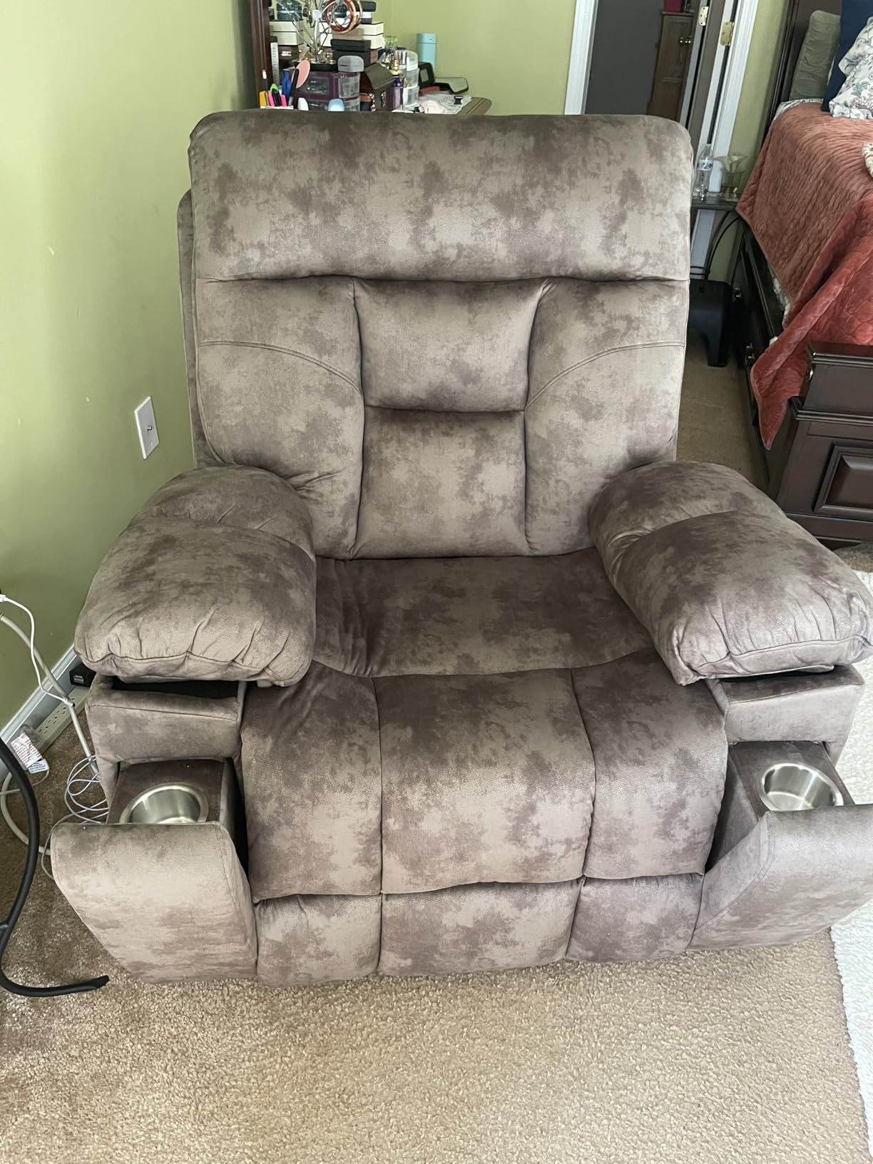 CANMOV Power Lift Recliner Chair with Massage & Heat for Big & Tall, Grey customer photo 2
