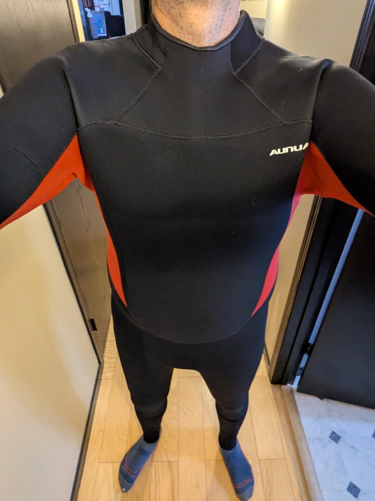 Mens 5mm Full Wetsuit Ultra-Stretch Neoprene Surfing Diving Suit customer photo 1