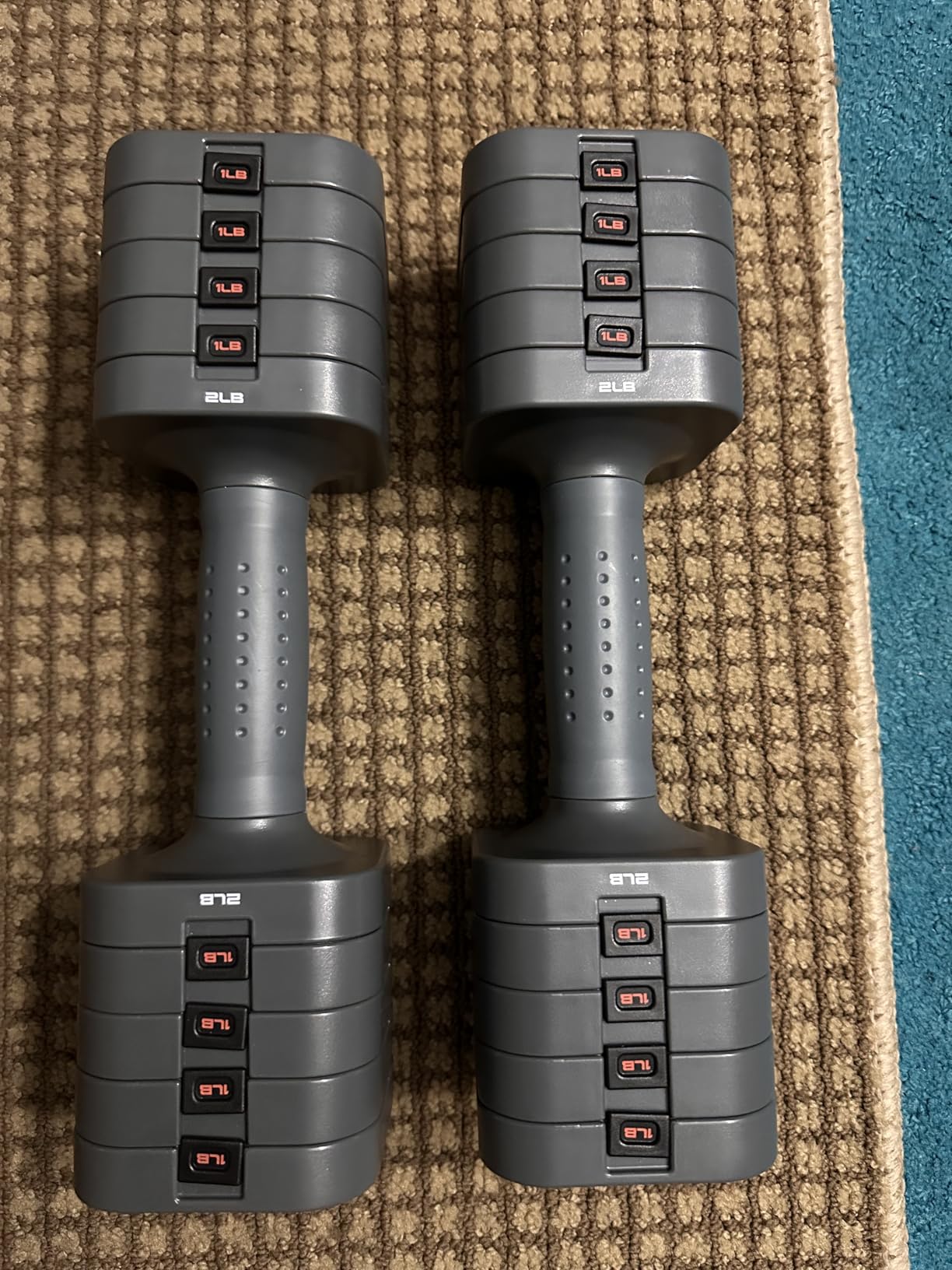 FEIERDUN DB3 5-in-1 Adjustable Dumbbell Set, 6LB/10LB Pair Adjustable Weights for Women at Home, Dual Locking Stable Hand Weights with TPU Soft Handle, Home Gym, Rehab, Pilates, Yoga, Strength Training customer photo 1