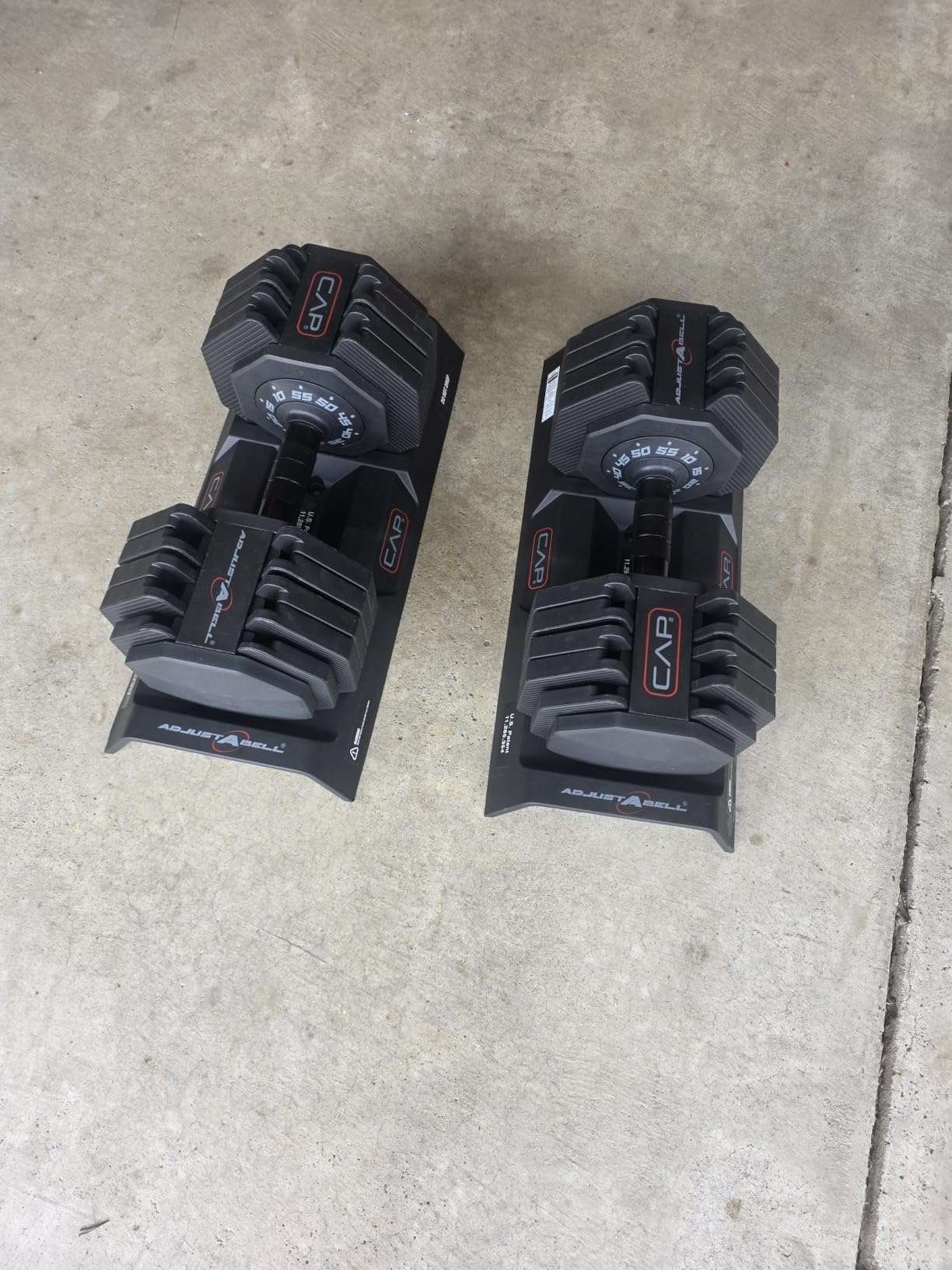 CAP ADJUSTABELL Adjustable Dumbbell Set, Premium Quick Select Adjustable Weights for Strength Training, Singles & Pairs, 12.5 LB, 25 LB & 55 LB, Round Dumbbells, Multiple Grip Handle Options customer photo 2