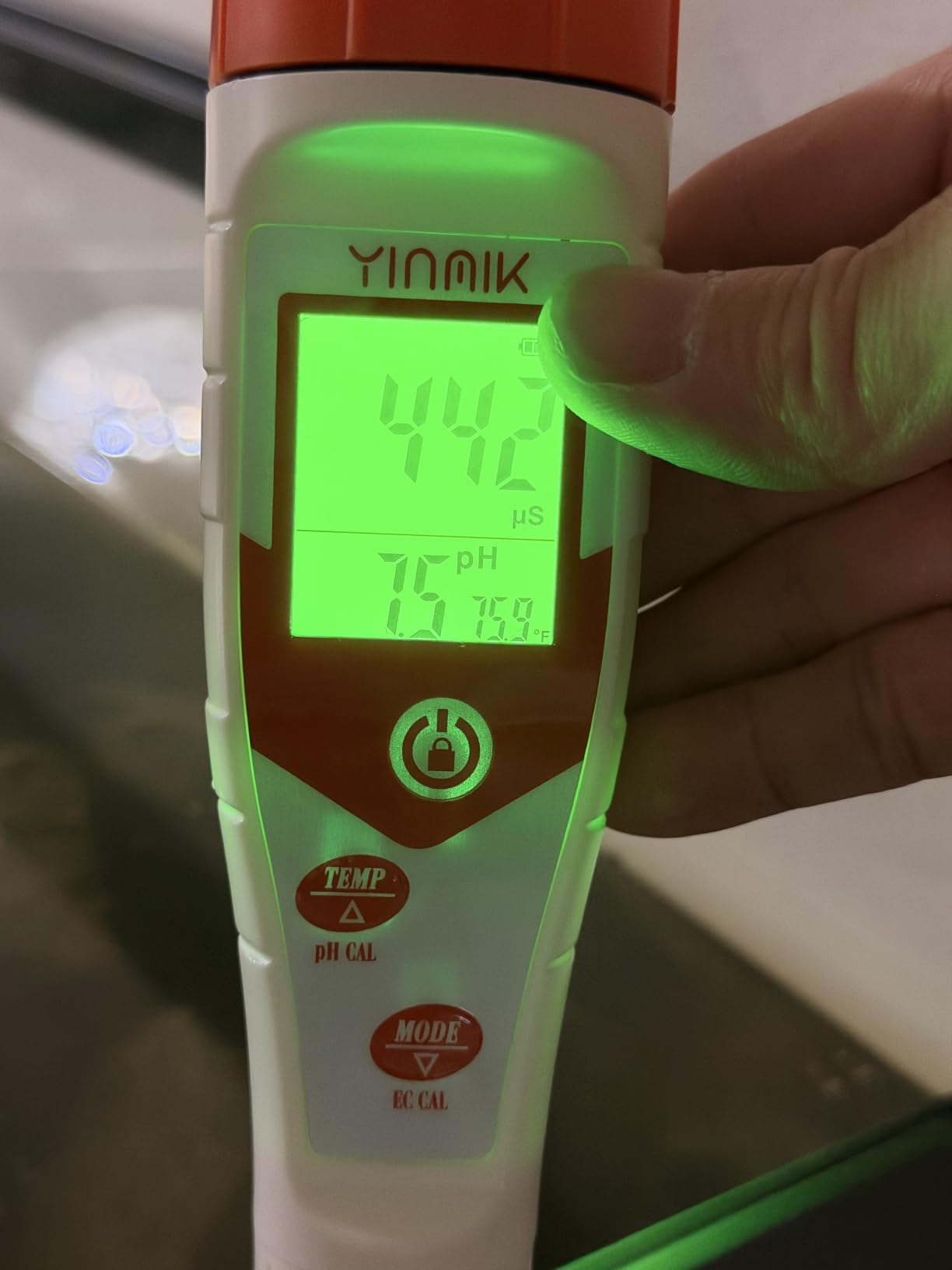 YINMIK pH Meter for Hydroponics, 4 in 1 PPM EC Meter for Plant Nutrients customer photo 2