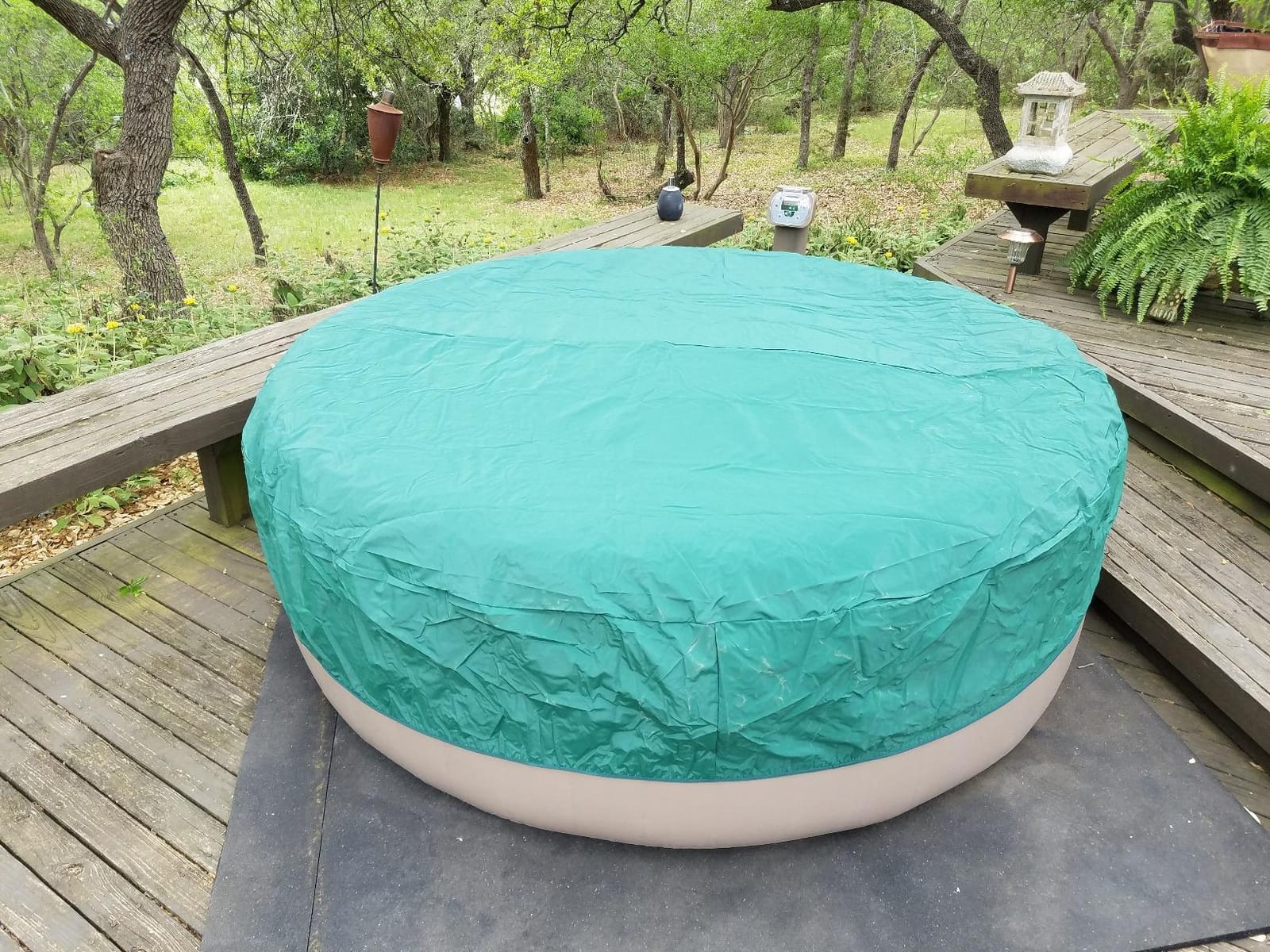 Covermates Classic Square Hot Tub Cover – 84W x 84D x 14H, Tan customer photo 1