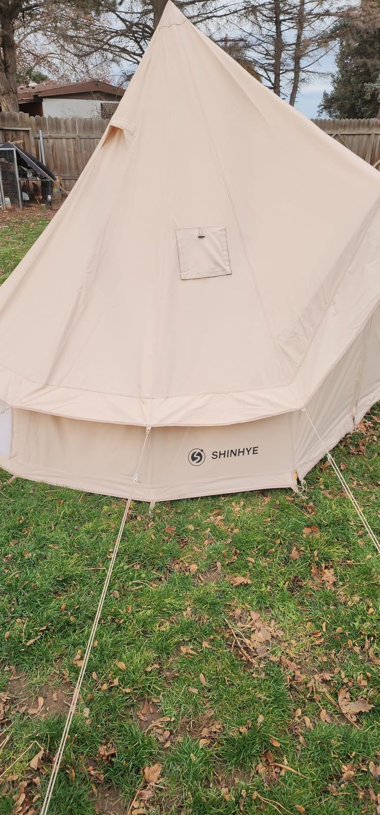 ShinHye Canvas Bell Tent Yurt Tent 4 Seasons for Camping 100% Cotton Glamping Tents with Stove Jack, Family Camping Outdoor Hunting Party customer photo 2