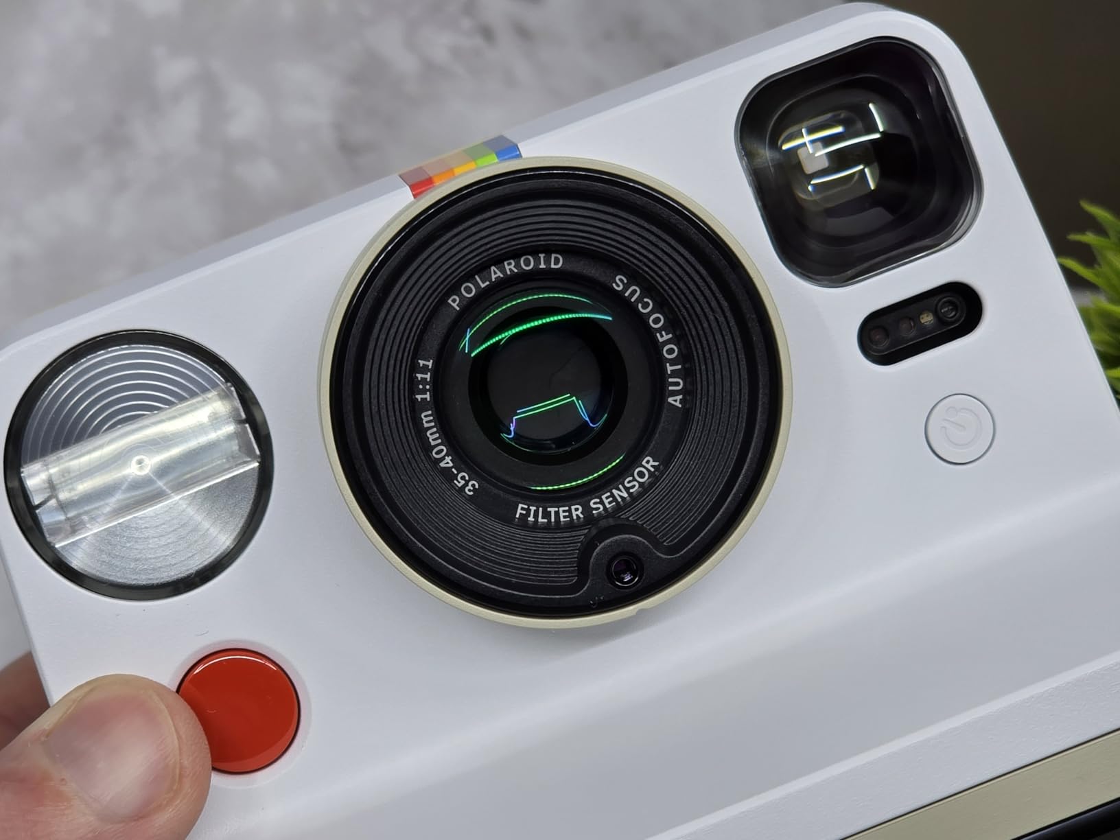 Polaroid Now 3rd Generation I-Type Instant Camera + Film Bundle - Now Pebble White Camera + 16 Color Photos (6561) customer photo 1