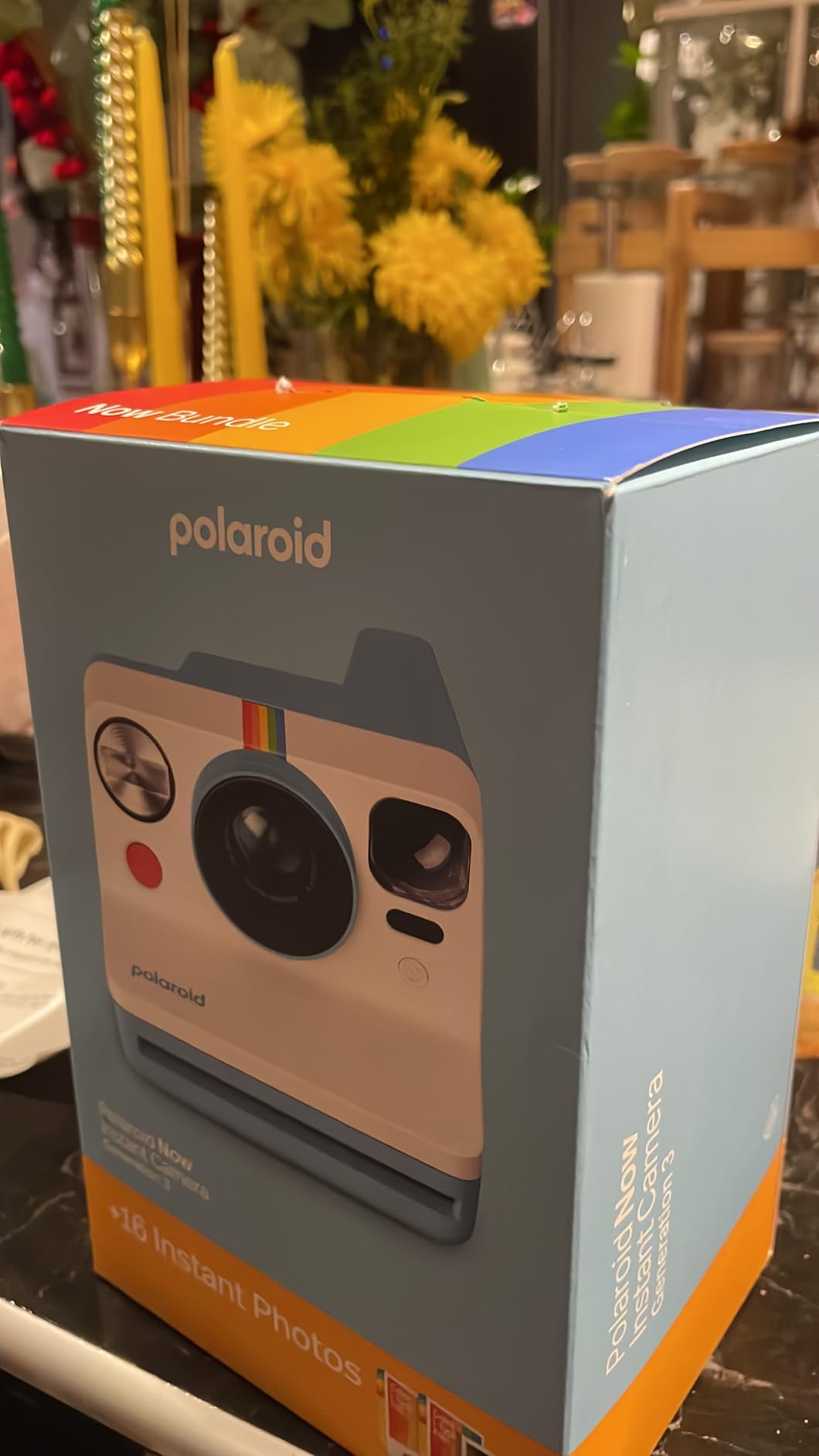 Polaroid Now 3rd Generation I-Type Instant Camera + Film Bundle - Now Pebble White Camera + 16 Color Photos (6561) customer photo 2