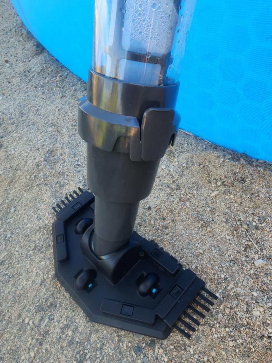 PoolMr Handheld Pool Vacuum for Above Ground Pool & Hot Tub Vacuum, with 2 Brush Heads, 90 Mins Running Time, 13.2 Gallons/Min Powerful Suction, Ideal for Cleaning Debris and Sand Underwater, Black customer photo 2