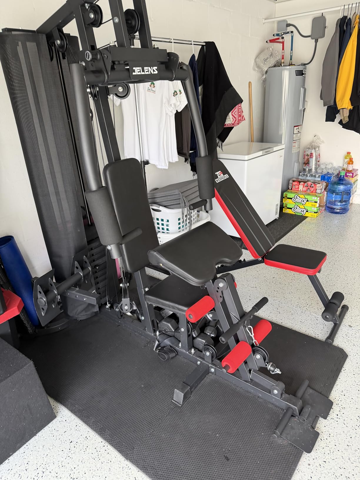 JELENS Home Gym, Multifunctional H11 Home Gym Equipment, Workout Station with 146LBS Weight Stack, Exercise Equipment with Pulley System for Full Body Training customer photo 1