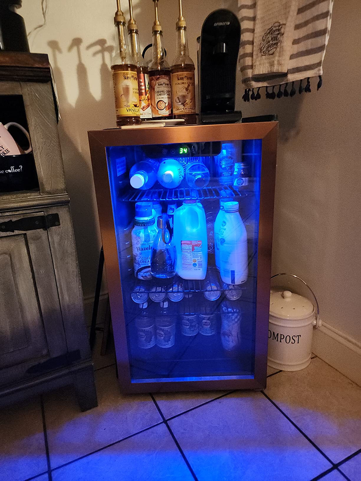 Antarctic Star 24 Inch Wine Fridge, 52 Bottle Wine Cooler Refrigerator. 39-64°F Dual Zone Wine Refrigerator Glass Door, Built in or Freestanding Under Counter Fridge for Home Bar Office customer photo 1