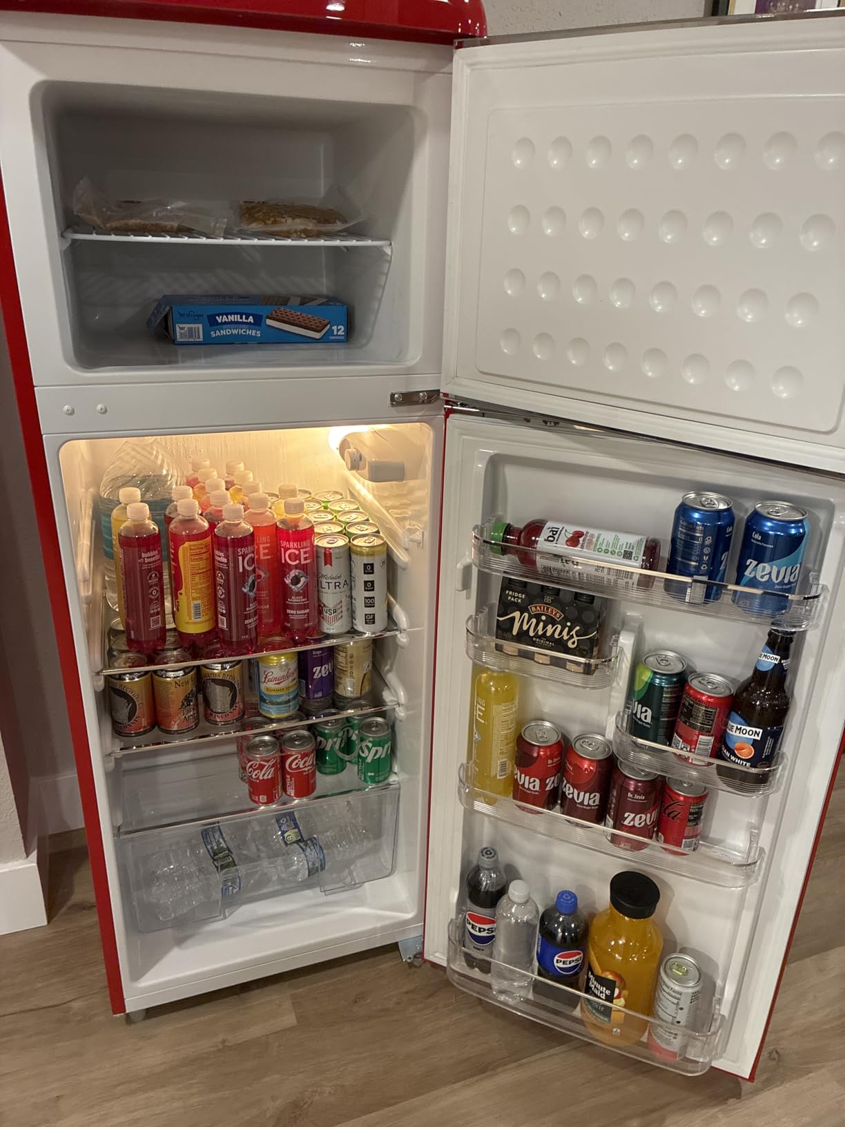 Frigidaire, 2 Door Apartment Size RETRO Refrigerator with Top Freezer, Chrome Handles, 7.5 cu ft customer photo 1
