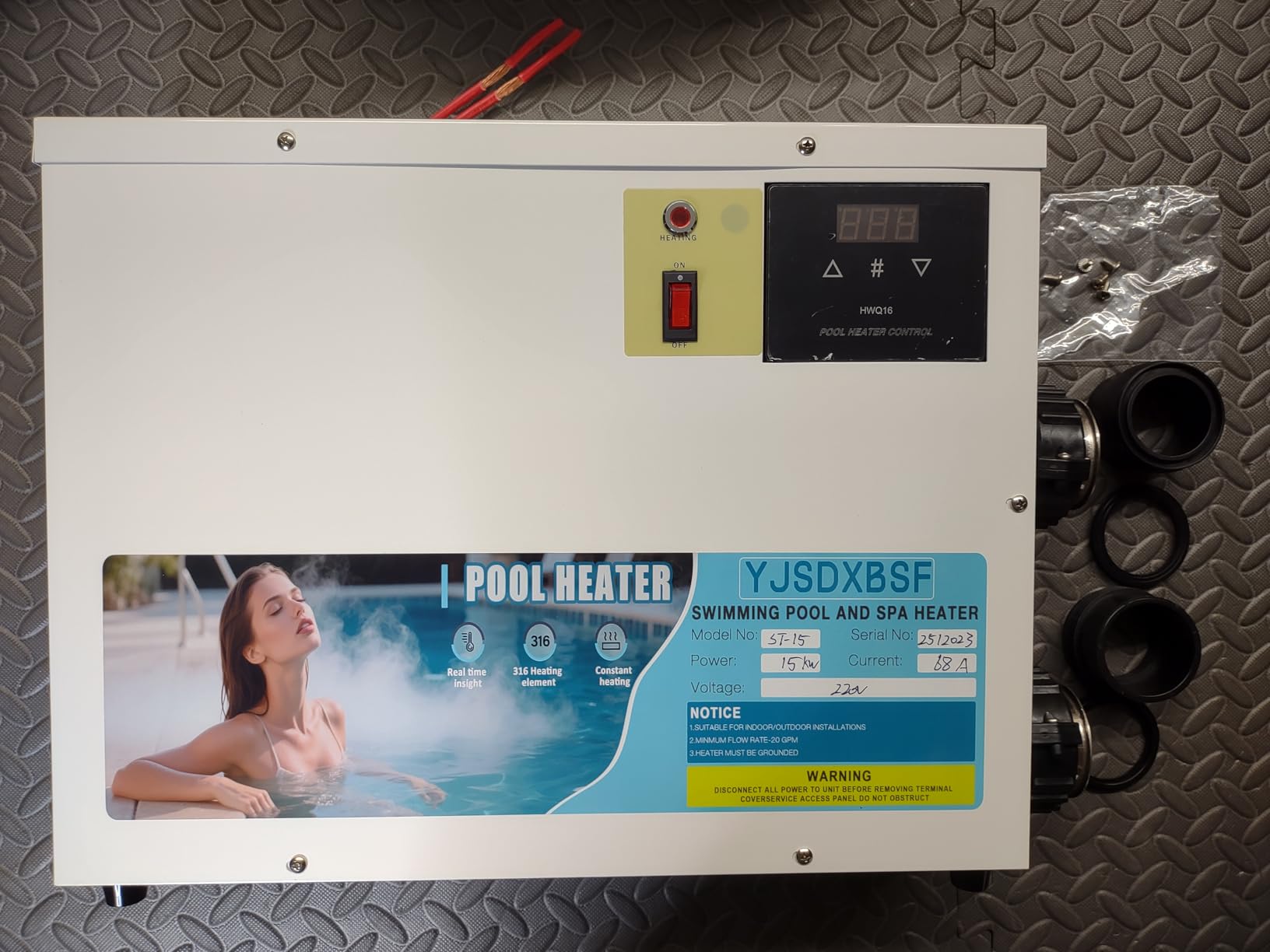 18KW 220V-240V Pool Heater for Above Ground Pools, Hot Tubs & Spas customer photo 1