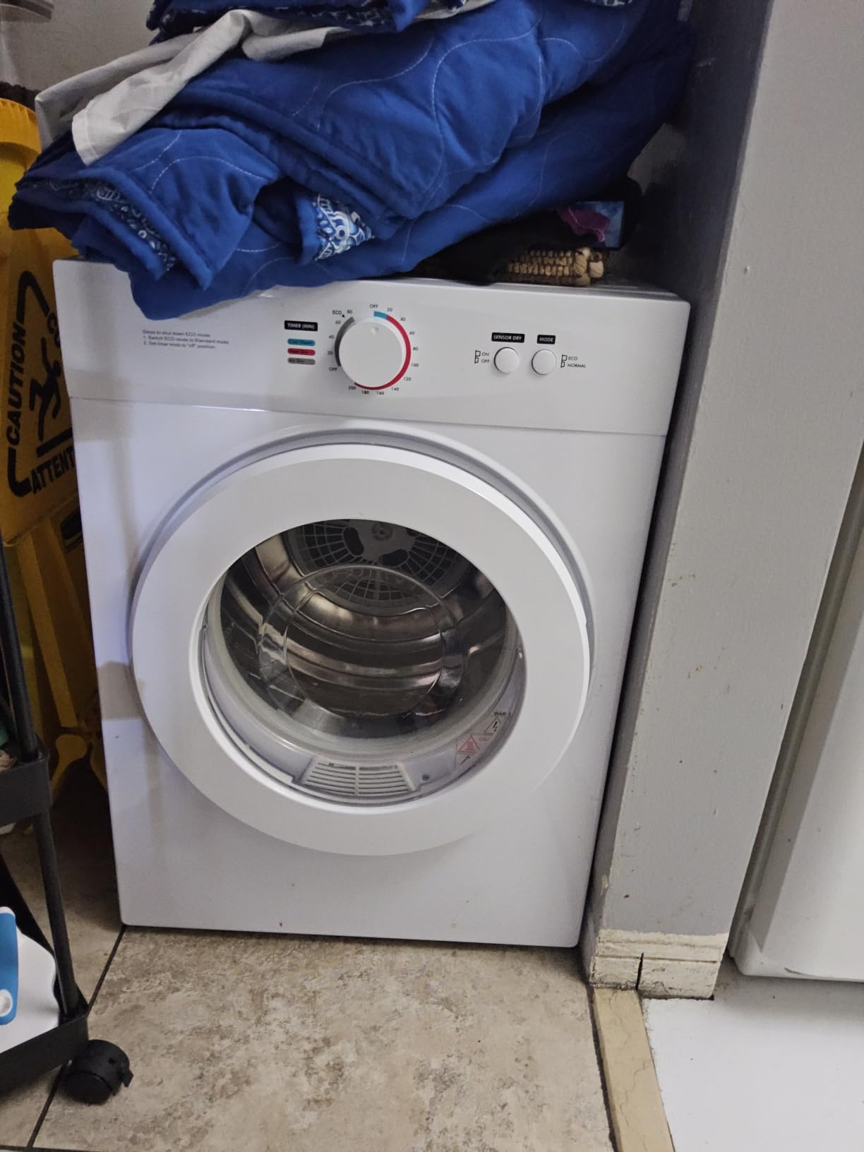 Feelfunn 3.5 Cu. Ft. Portable Clothes Dryer, 1500W Front Load customer photo 2