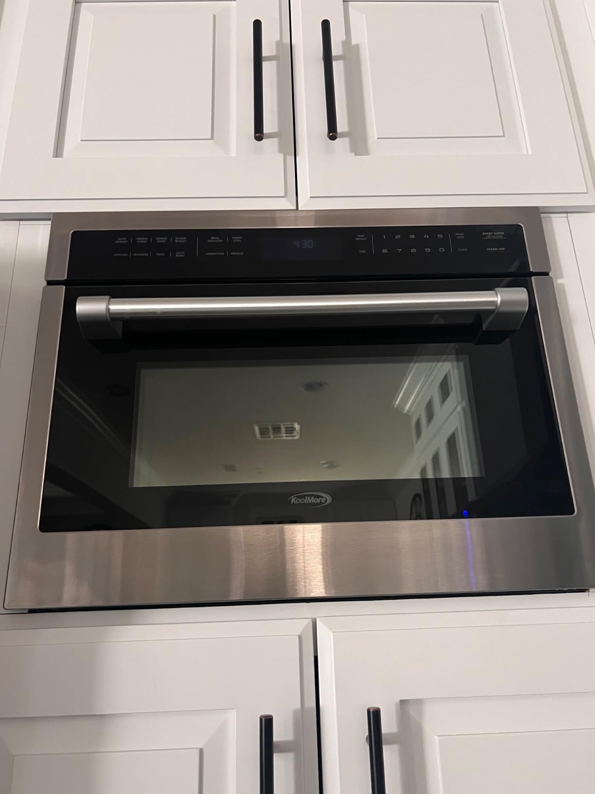 KoolMore Reserve Built-in Microwave Convection Oven with Air Fry, 3-in-1 Combo, Sensor Cook, Soft-Close Door, Stainless Steel, 24 in. / 1.6 cu. ft. with NEMA 5-20P Plug in Black customer photo 2