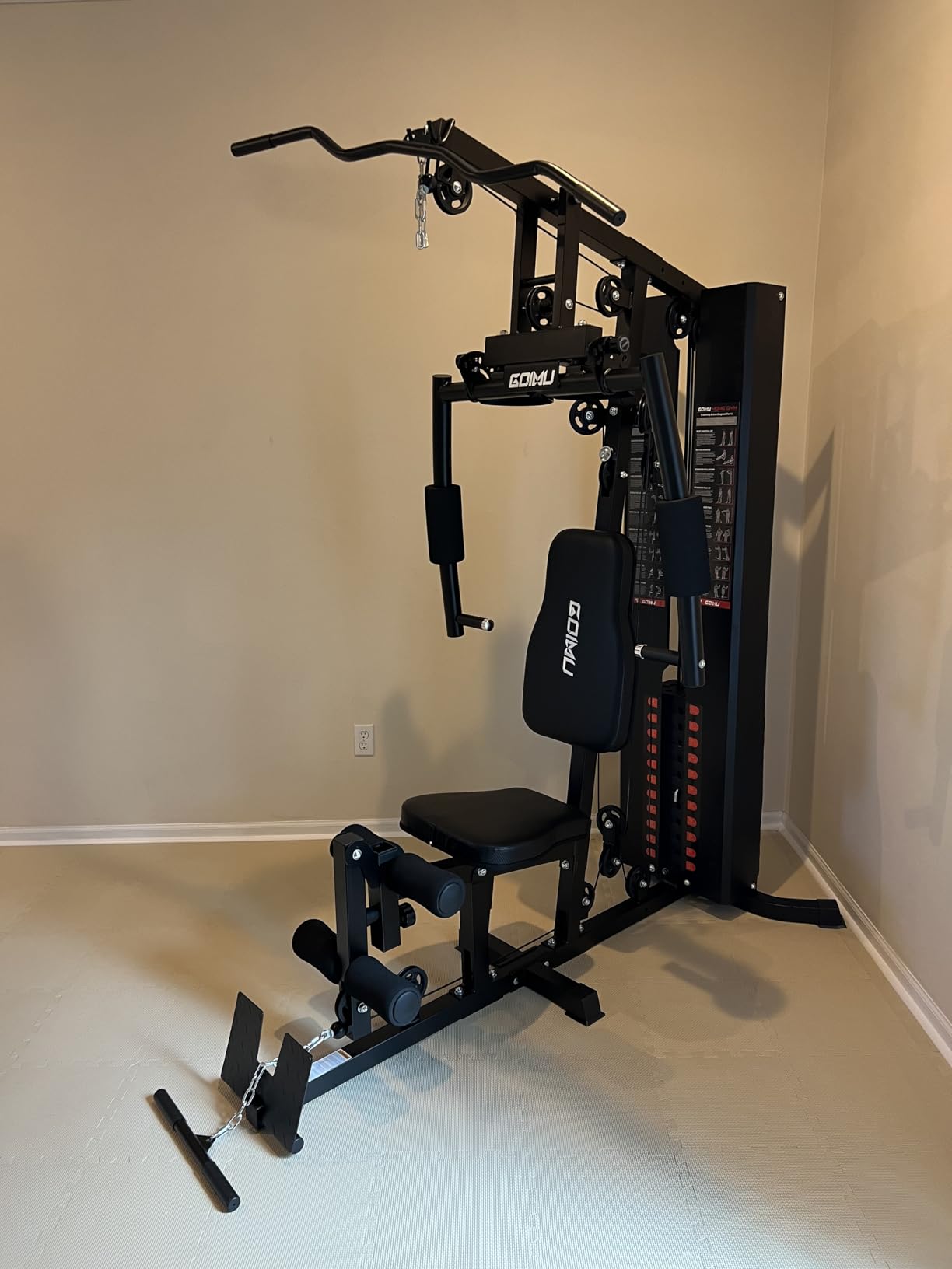 Home Gym, M1 Workout Station with 140LBS Weight Stack, Multifunctional Home Gym Equipment with Pulley System for Full Body Strength Training customer photo 1