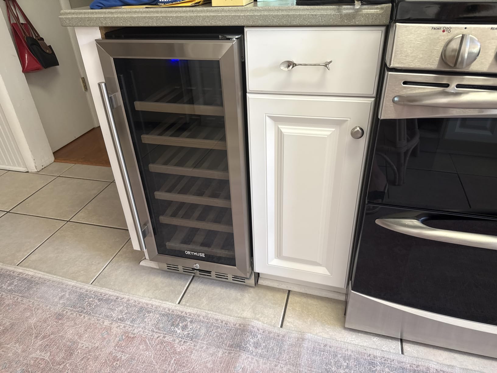 ORYMUSE 15 Inch Wine Cooler, 30 Bottle Dual Zone Under Counter Wine Fridge customer photo 1