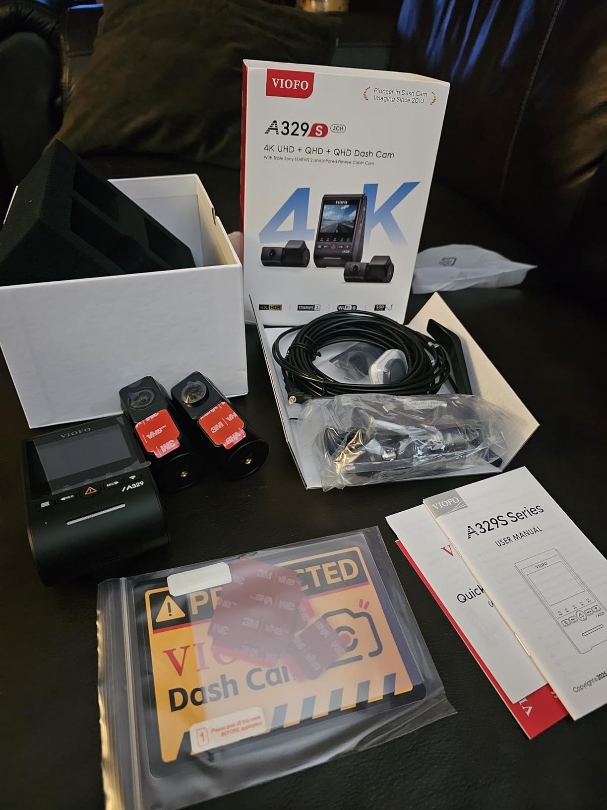 VIOFO A329S 4K+2K+2K Dash Cam Front Cabin and Rear, STARVIS 2 HDR, Wi-Fi 6 customer photo 1