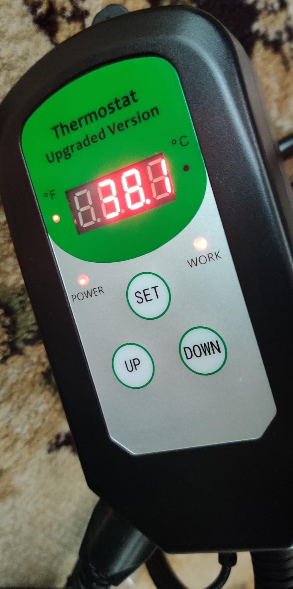 Greenhouse Heater with Thermostat, 1500W Electric Heater Auto Temperature Control Kit Digital Display, Fast Heating, Overheat Protection, for Grow Tent, Greenhouse, Flower Room, Winter Plants, Patio customer photo 1
