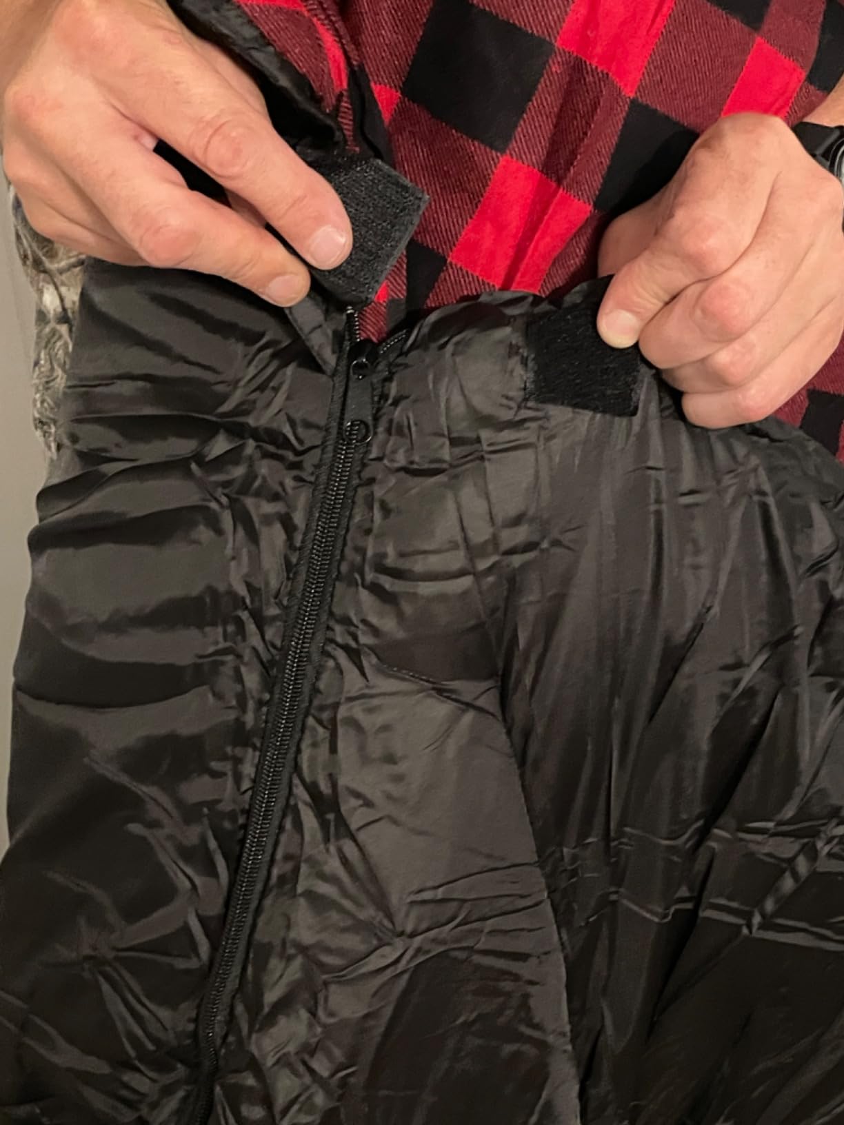 ShinHye 0 Degree Sleeping Bag for Adults - Cotton Flannel 4 Season Cold Weather Winter, XXL Big and Tall Camping Sleeping Bag with Compression Sack customer photo 1