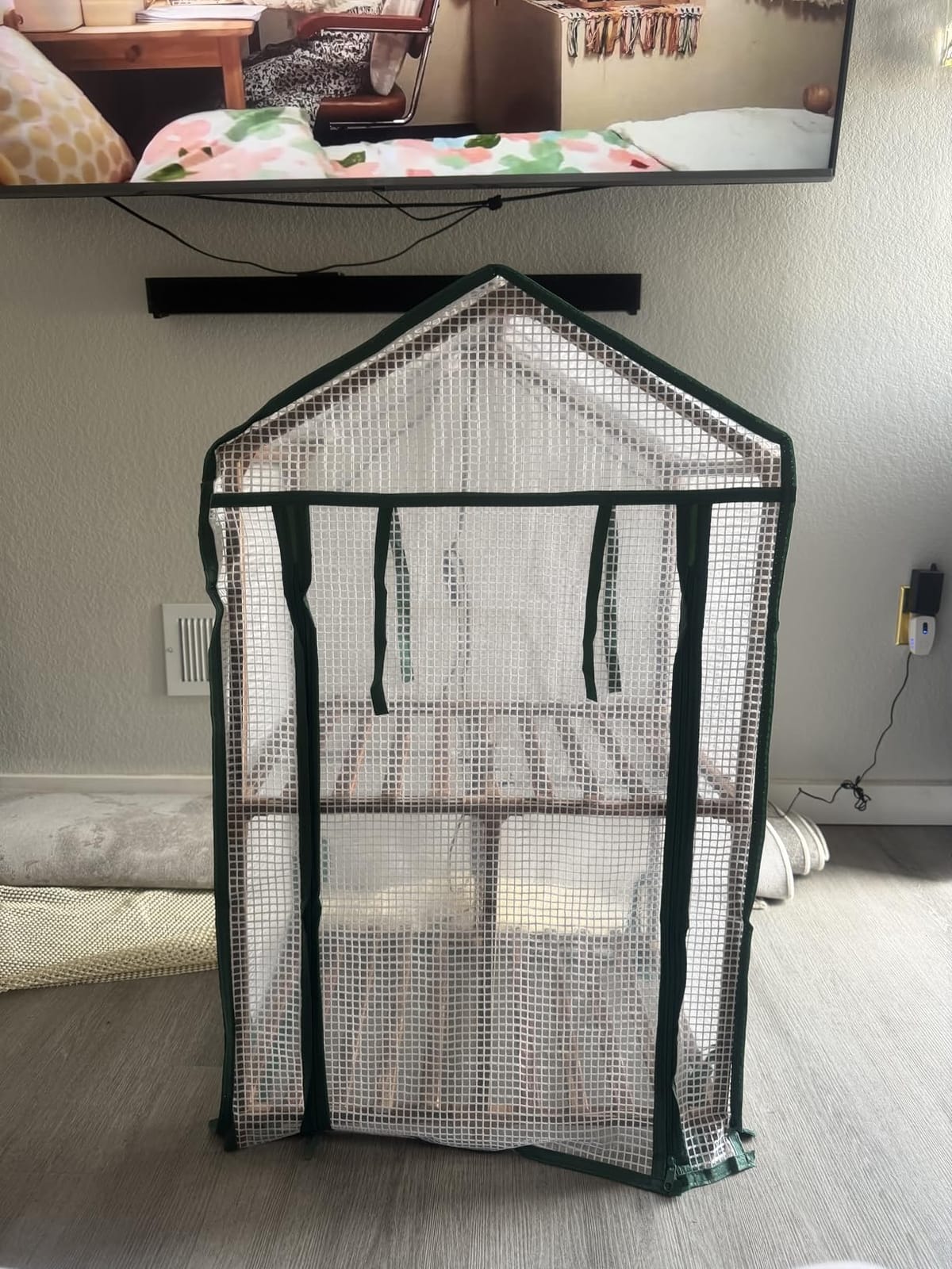 Bamworld 2-Tier Mini Greenhouse 15-Min Setup Outdoor 23x17x38-Inch customer photo 2