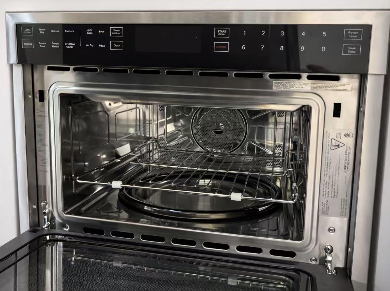 AAOBOSI 24 Inch Built in Microwave Oven,1.6 Cu.Ft Wall Microwave Convection Ovens Air Fryer Combos, 1000Watt Power Sensor&Auto Cook, 10 Cooking Modes, Drop Down Door,Stainless Steel customer photo 2
