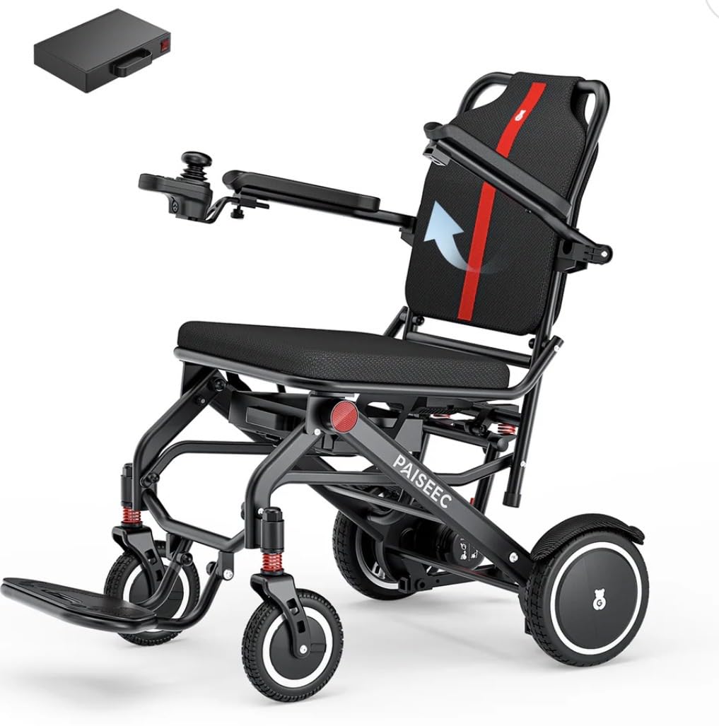 Paiseec Lightweight Folding Electric Wheelchair for Adults,Only 32 lbs customer photo 2