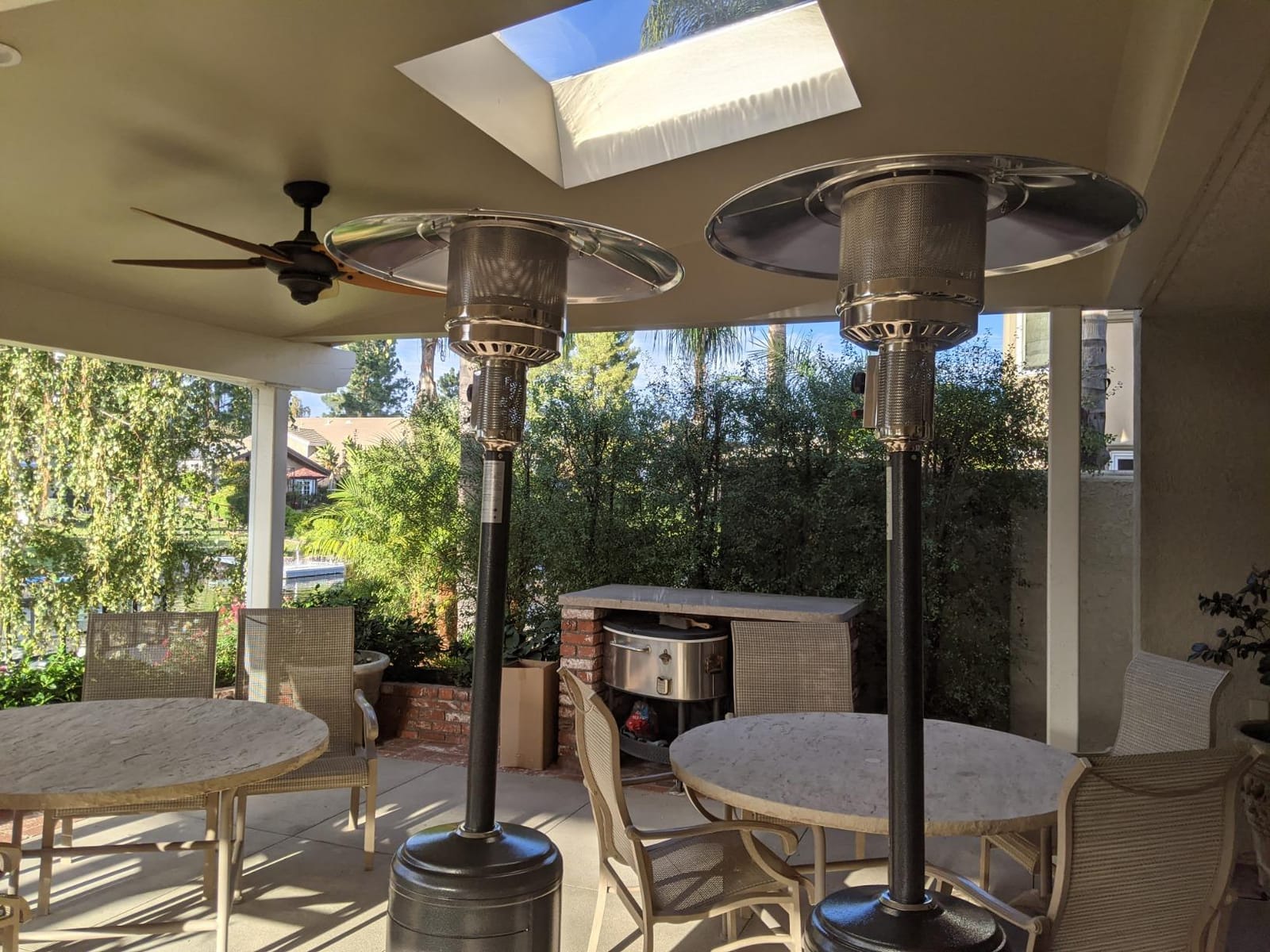 Pamapic Outdoor Heaters for Patio with Round Table Design, Premium 304 Stainless Steel Burner, Triple Protection System Propane Patio Heater for Porch Garden, Residential & Commercial Use customer photo 1