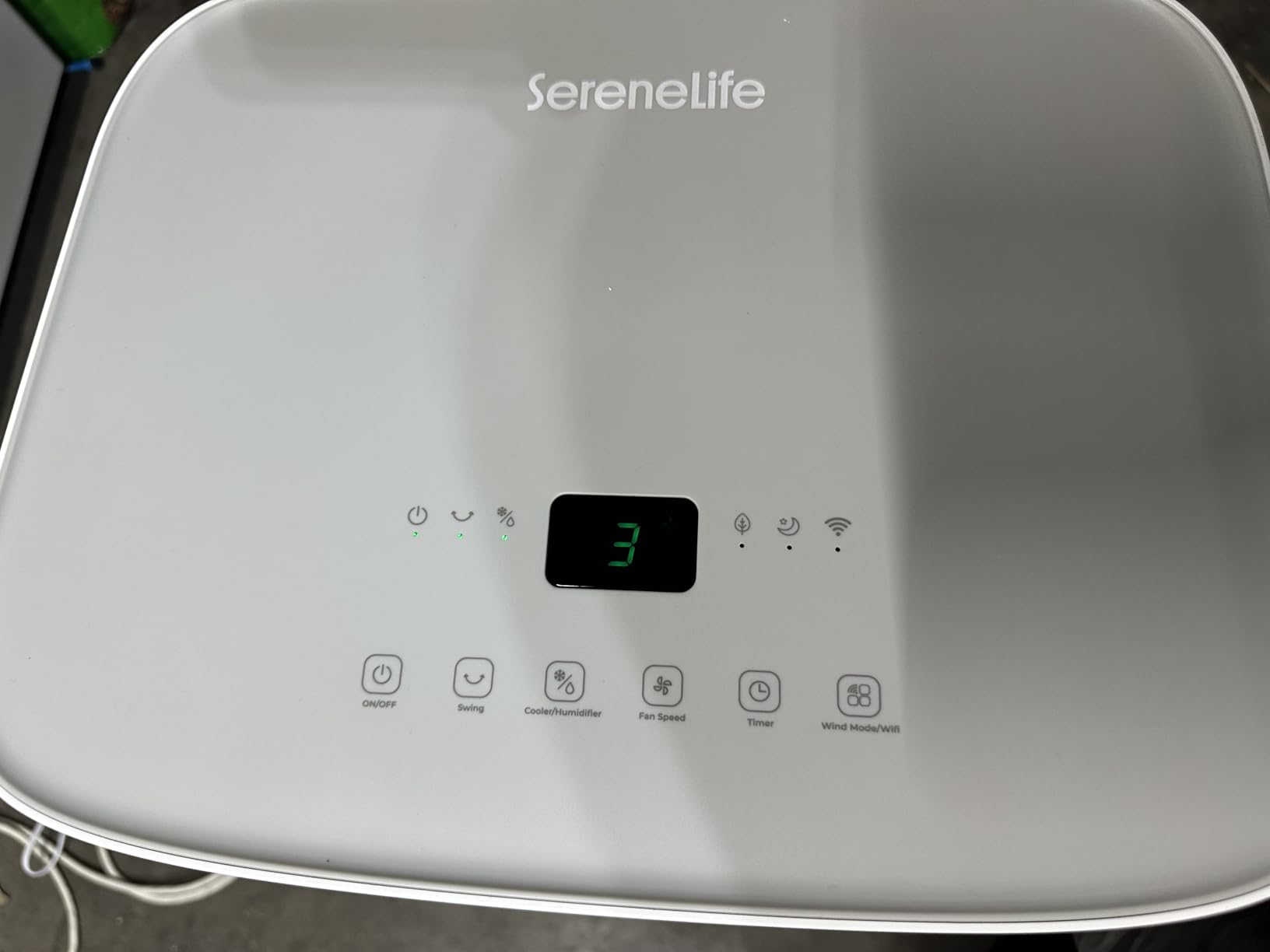SereneLife Portable Swamp Cooler Air Conditioner - 2500 CFM Airflow, 8 Gallon Water Tank Portable Evaporative Air Cooler for Room & Outdoors, WiFi, Humidifier & Fan Modes, Ice Packs & Remote Included customer photo 1