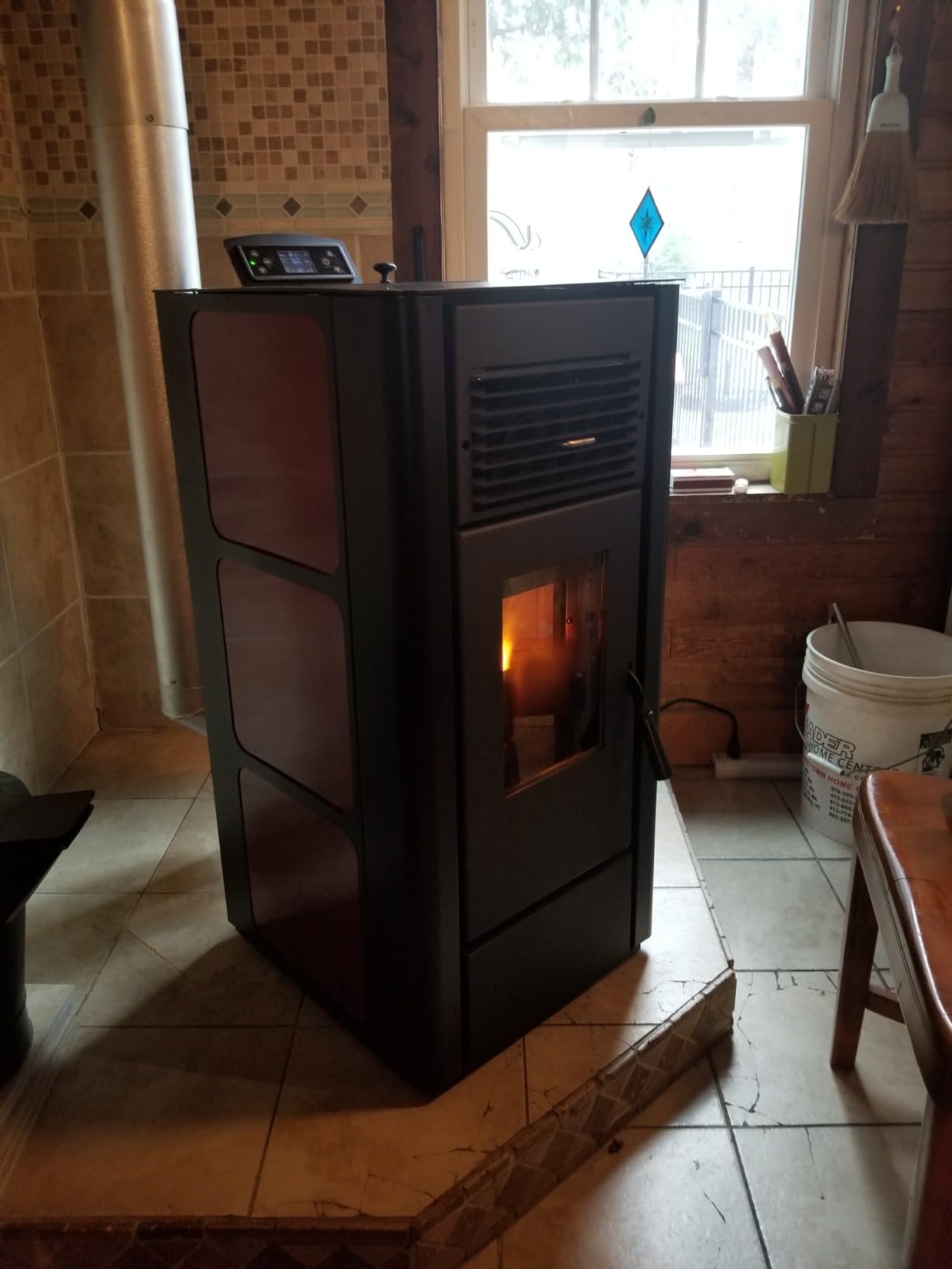 Freedom Stove PS21 Pellet Stove – Marble White | 24V Battery-Ready Backup, Stacked Heat Exchange Tubes, Ultra-Quiet Brushless DC Motors, Touch/Remote/WiFi Control, 5-Year Warranty, DIY-Friendly Design customer photo 2