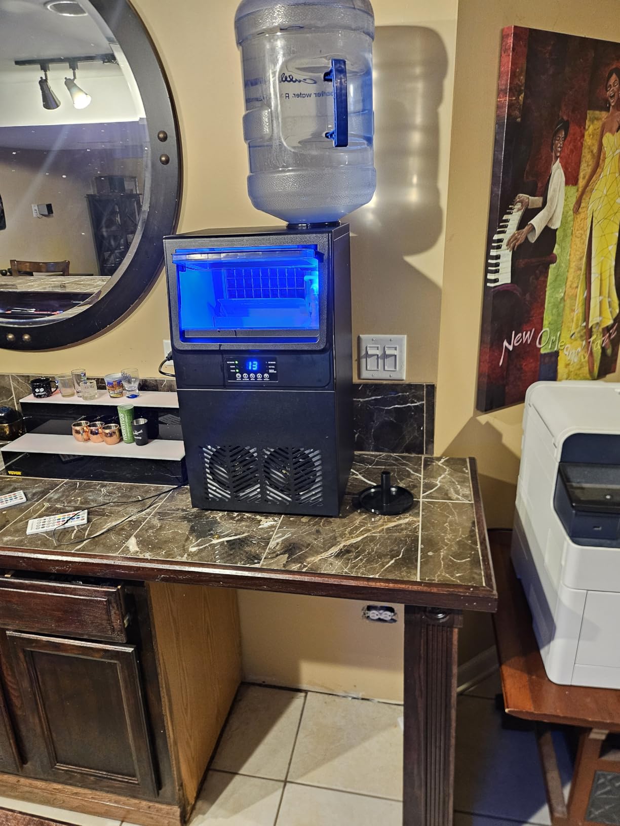 110 lbs Commercial Ice Maker Undercounter Built-in Freestanding Self-Clean customer photo 2