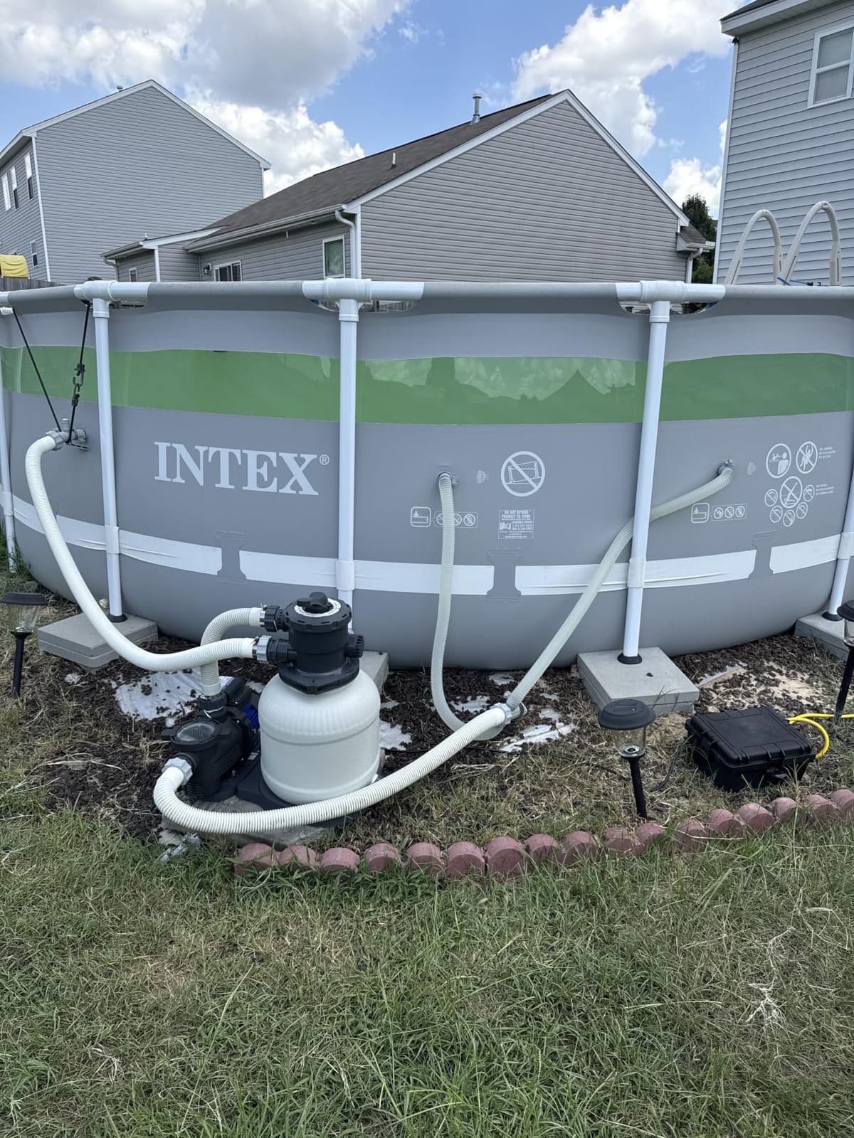 AQUASTRONG Sand Filter Pump for Above Ground Pool with Timer, 1/2 HP Pool Pumps Above Ground 2500 GPH for Pools up to 9000GAL, 12in Pool Sand Filter with 6-Way Valve, Improved Circulation & Filtration customer photo 2
