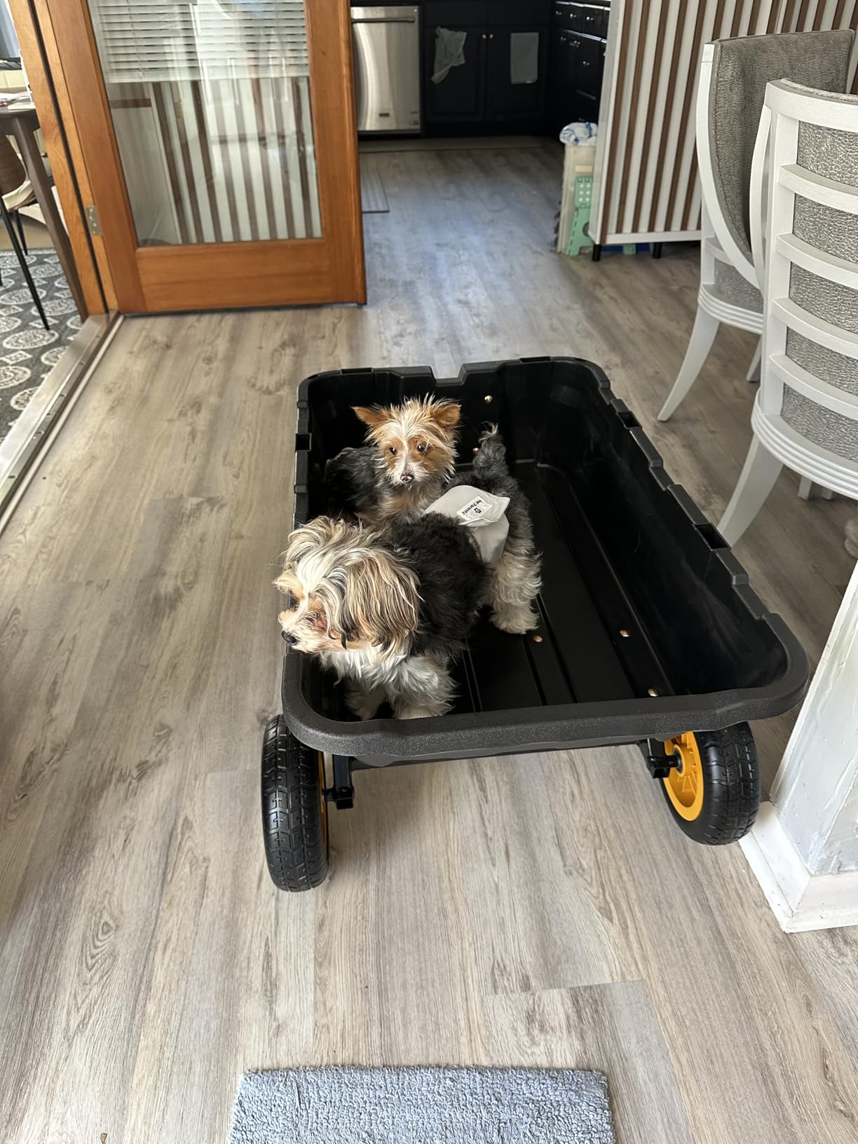 CAMMOO 10-in NO-Flat Tires 900lb Garden Dump Cart Wheelbarrow Garden Wagon customer photo 1