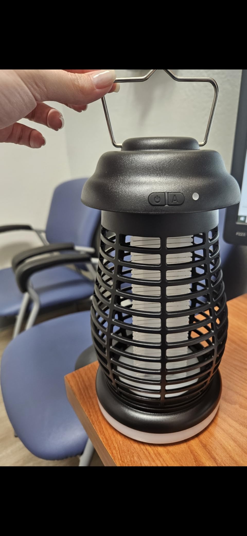 Bug Zapper Outdoor & Indoor,Cordless Portable Mosquito Zapper with Rechargeable 4800mAh Battery & Auto On/Off,Mosquito Repellent Outdoor Patio,Electric Fly Trap for Camping,Kitchen,Backyard,Patio customer photo 2