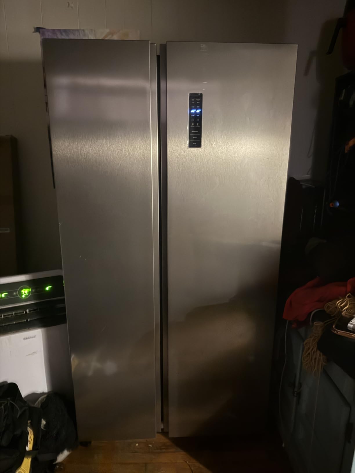 Element 21.4 cu. ft. Side-by-Side Refrigerator, Frost-Free, Tempered Glass Shelves, LED Interior Lighting, Stainless customer photo 1