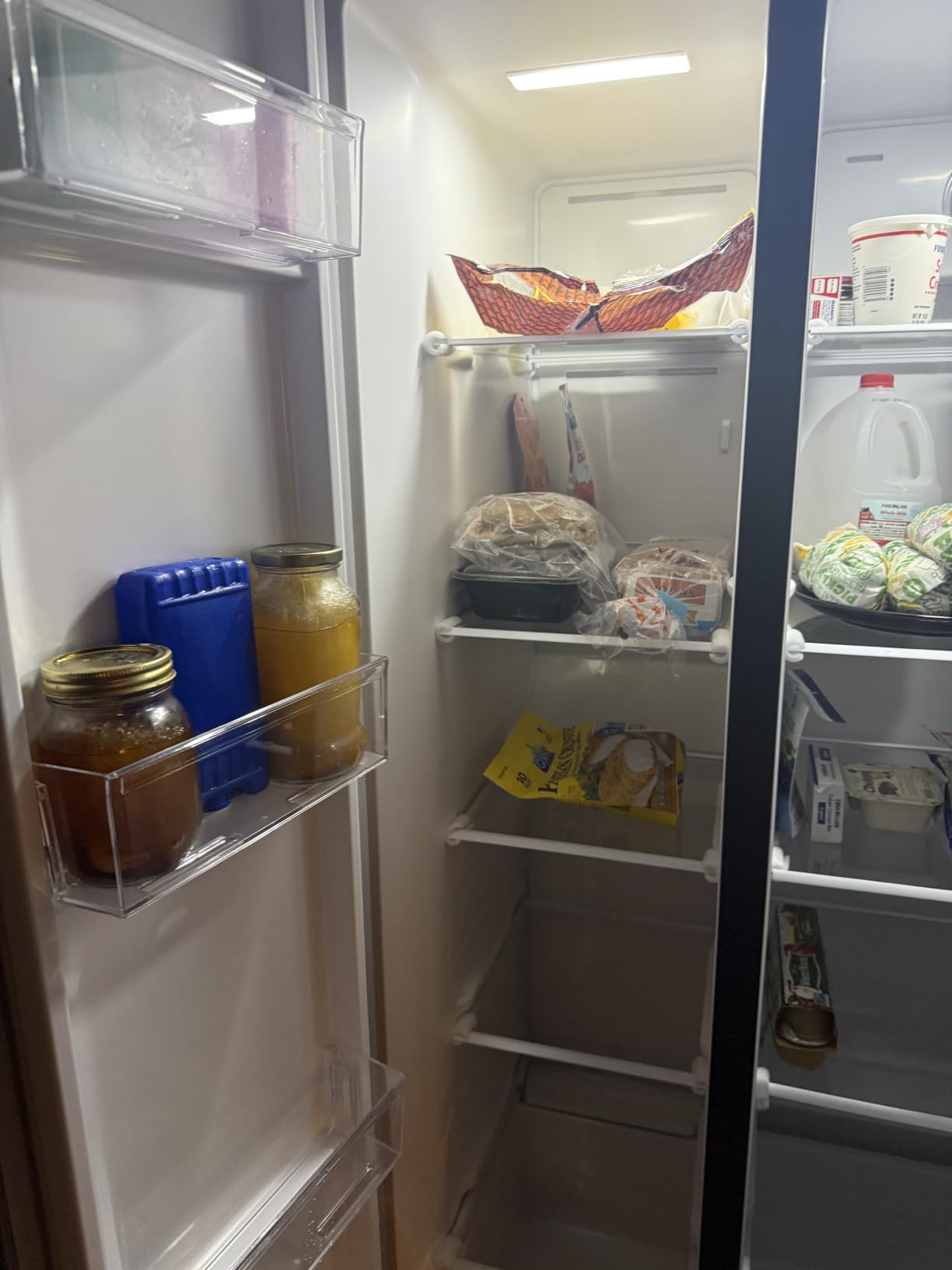 Element 21.4 cu. ft. Side-by-Side Refrigerator, Frost-Free, Tempered Glass Shelves, LED Interior Lighting, Stainless customer photo 2