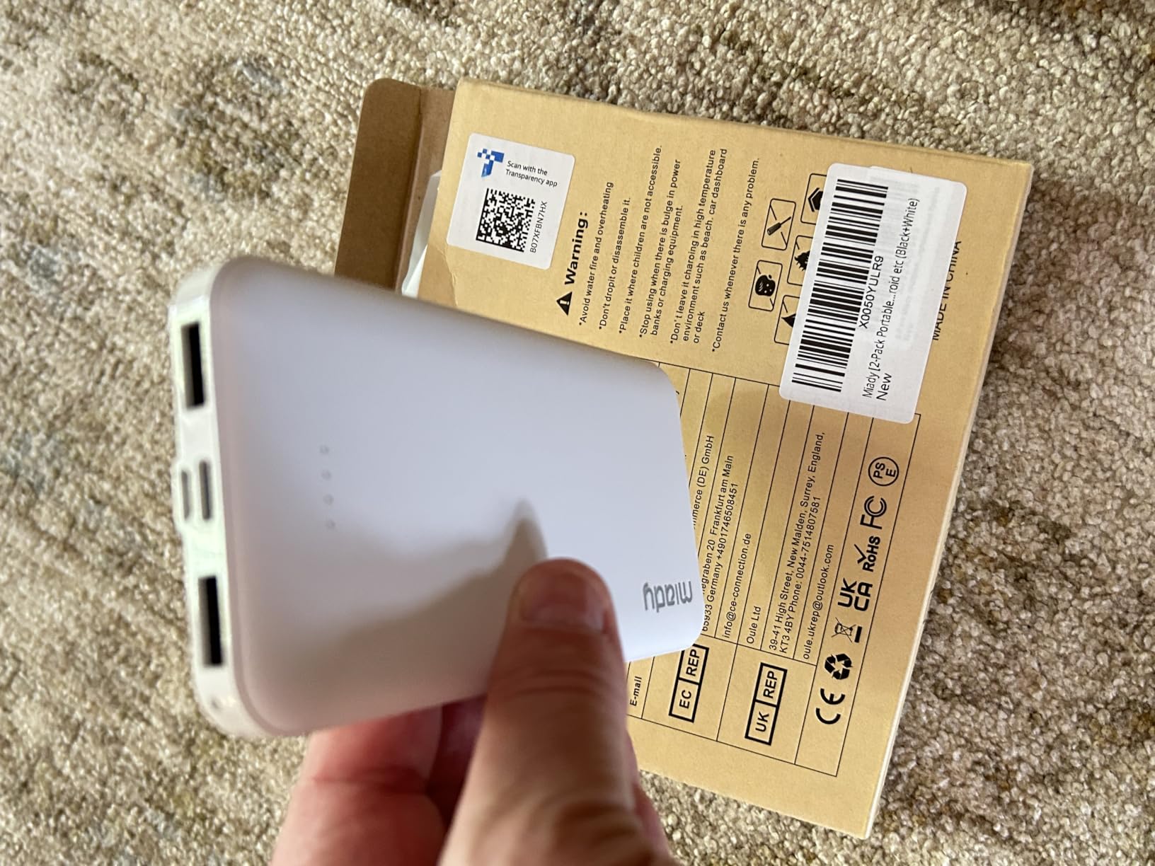 Miady 2-Pack Portable Charger, Slim 10000mAh Power Bank Travel Battery Pack customer photo 2