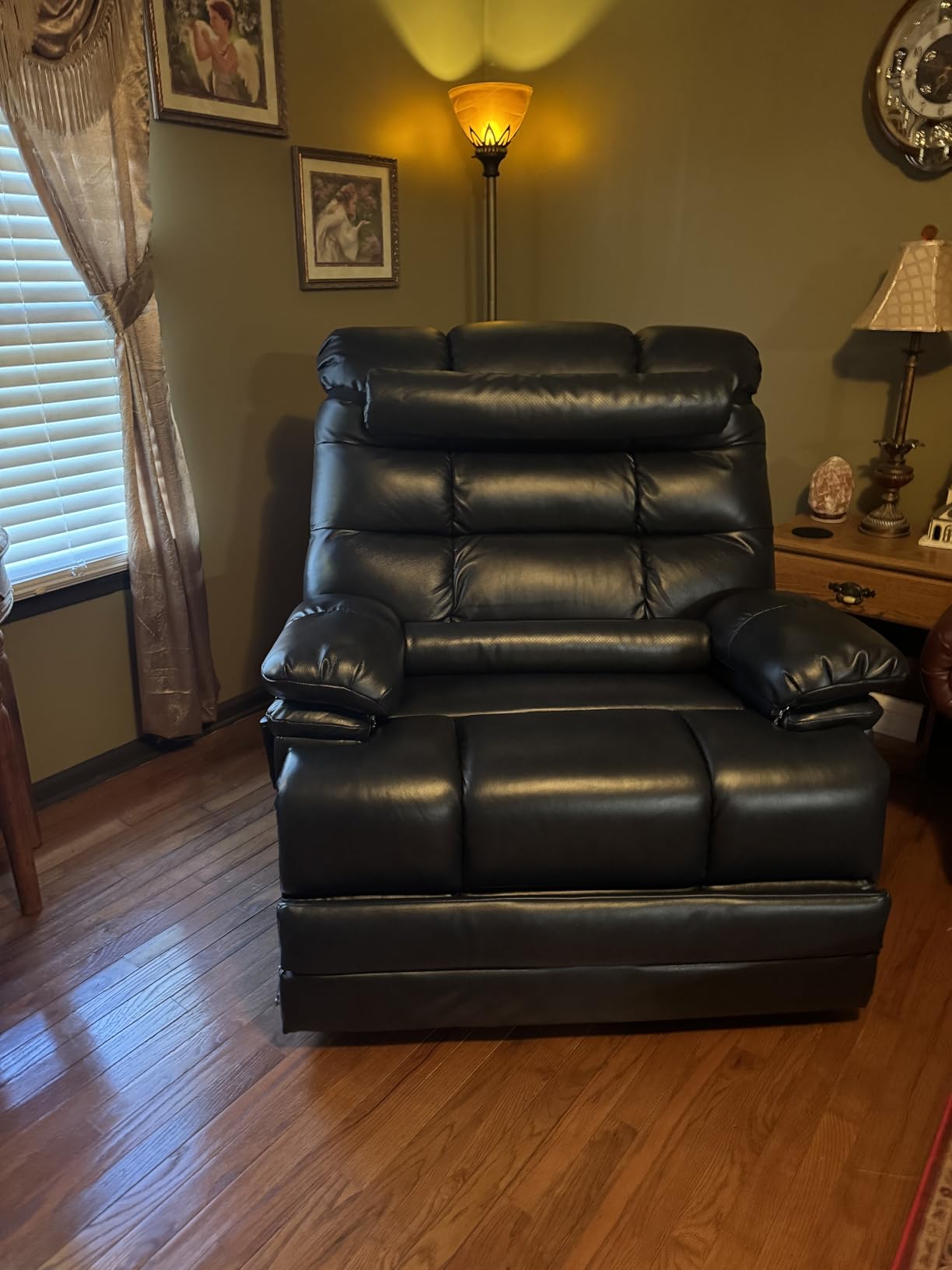 DYNOX 9505L Big & Tall Power Lift Recliner, Extended Footrest, Dark Grey customer photo 2