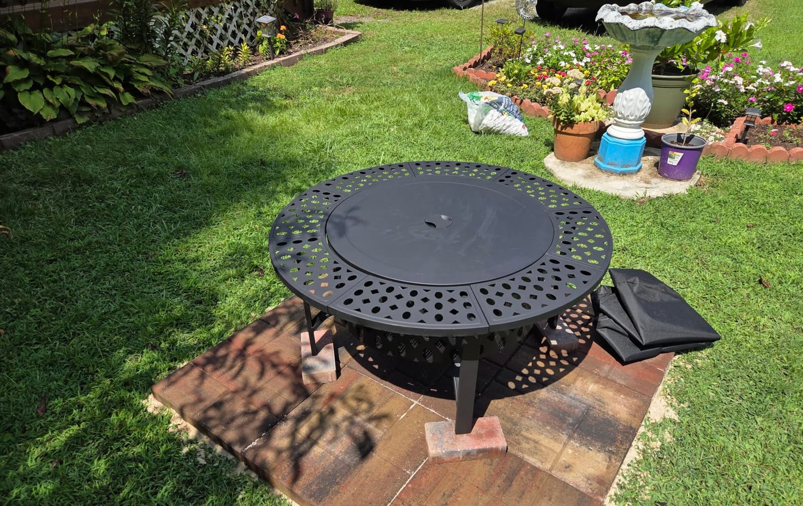 OutVue 47 Inch Smokeless Fire Pit with 2 Grills,Large Firepits for Outside customer photo 2
