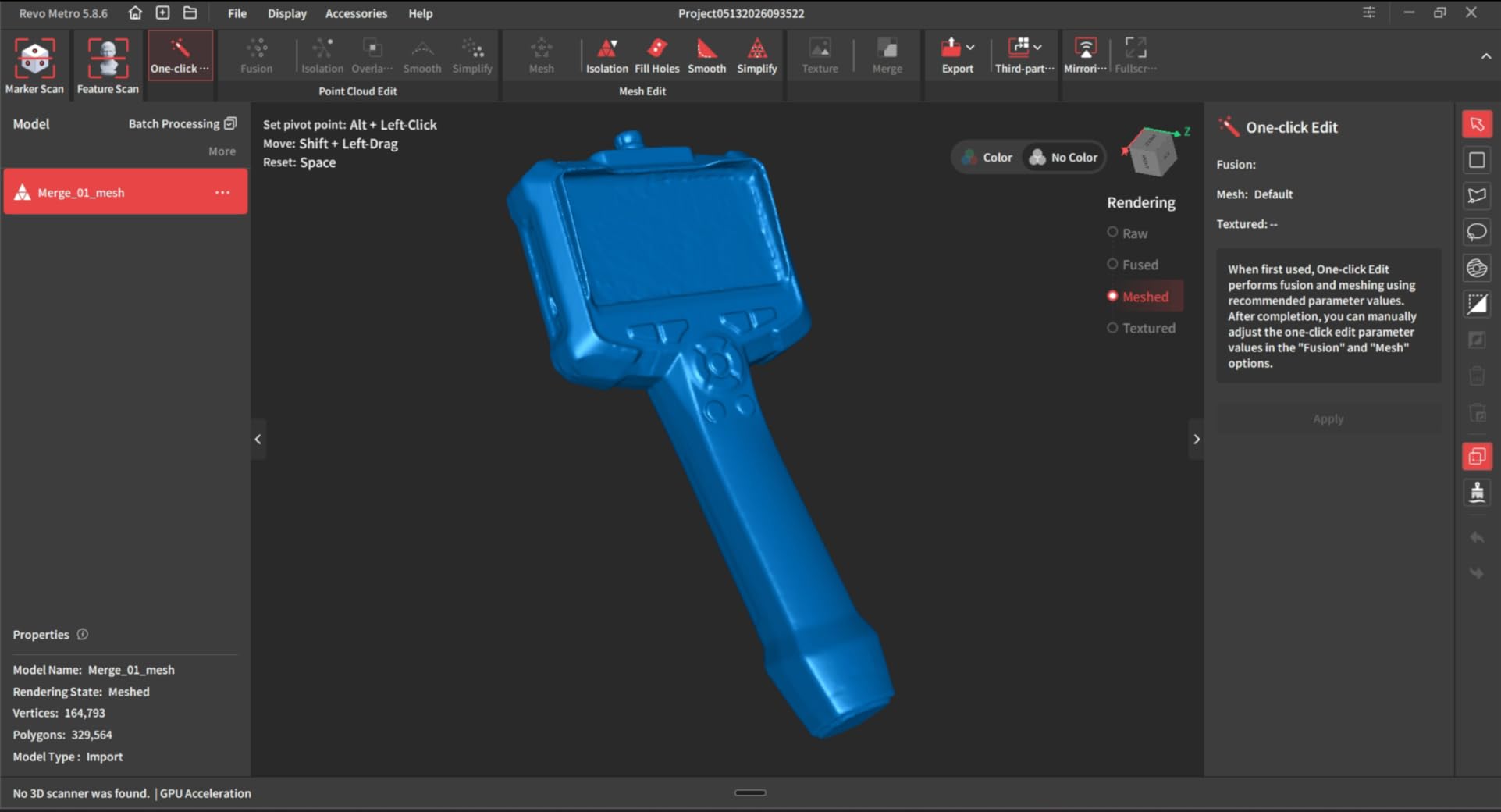 Revopoint MetroY Ultra 3D Scanner, Up to 90 FPS, for 3D Printing, CMM customer photo 2
