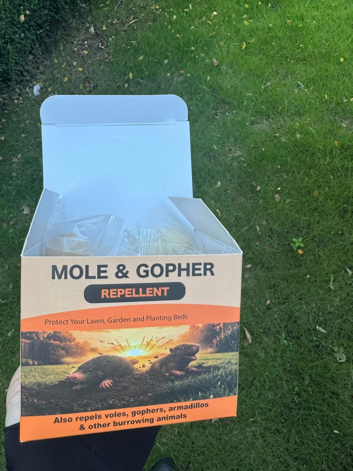 Mole Repellent, Gopher Repellent for Lawn, Groundhog Deterrent-12P customer photo 1