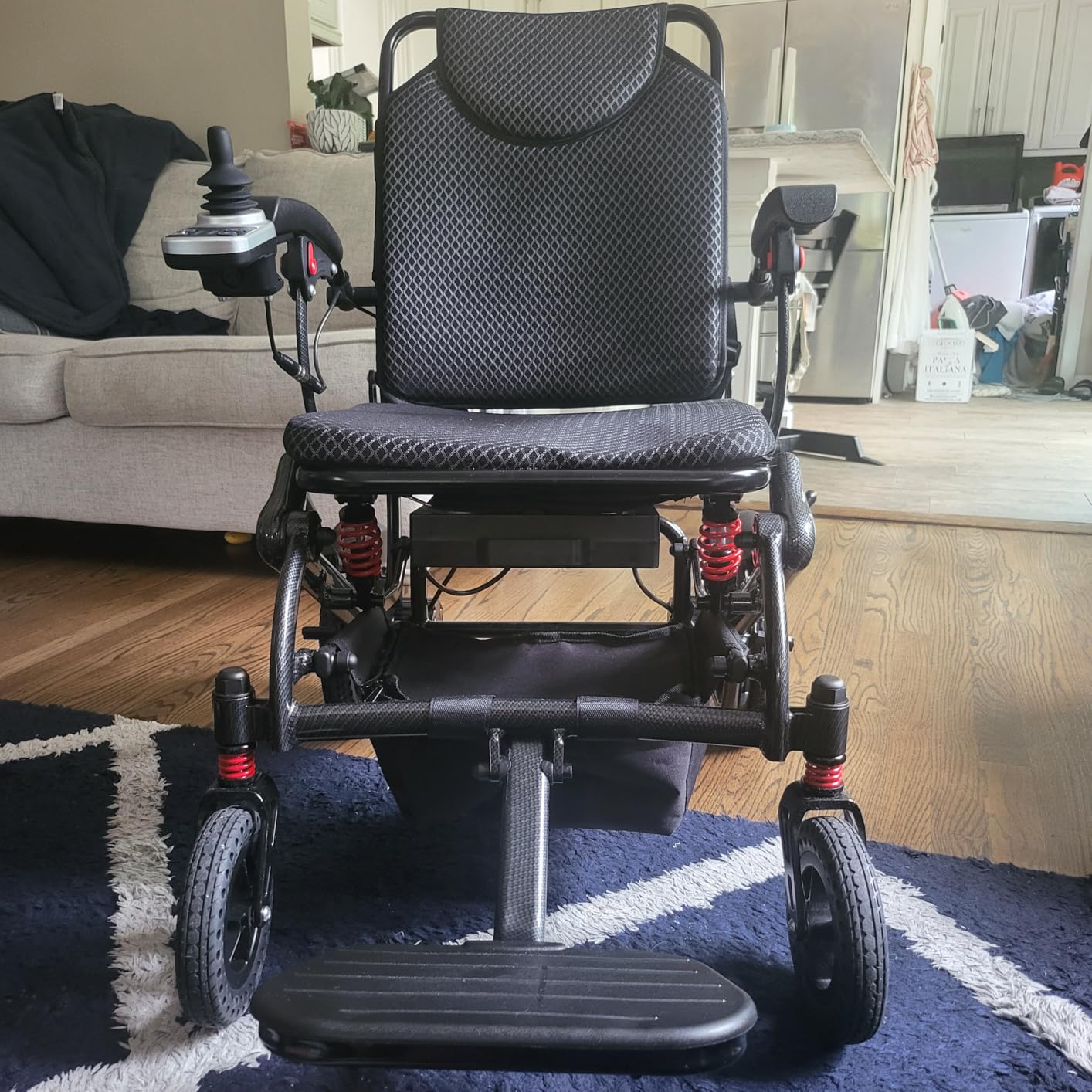 Electric Wheelchairs for Adults Foldable 36LBS Lightweight Frame,Airline Approval, 15 Miles Travel Range& 500W Brushless Motors Power Motorized for Seniors&Max Supports 350 LBS&LED Light-Silver Color customer photo 2