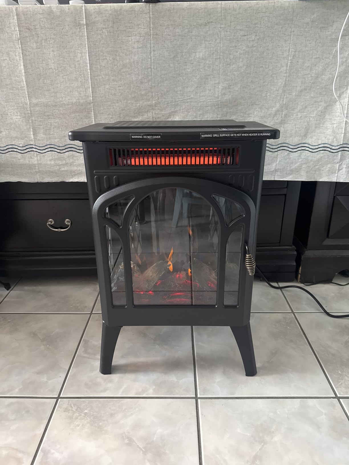 Electactic 1500W Infrared Electric Fireplace Stove 24.3