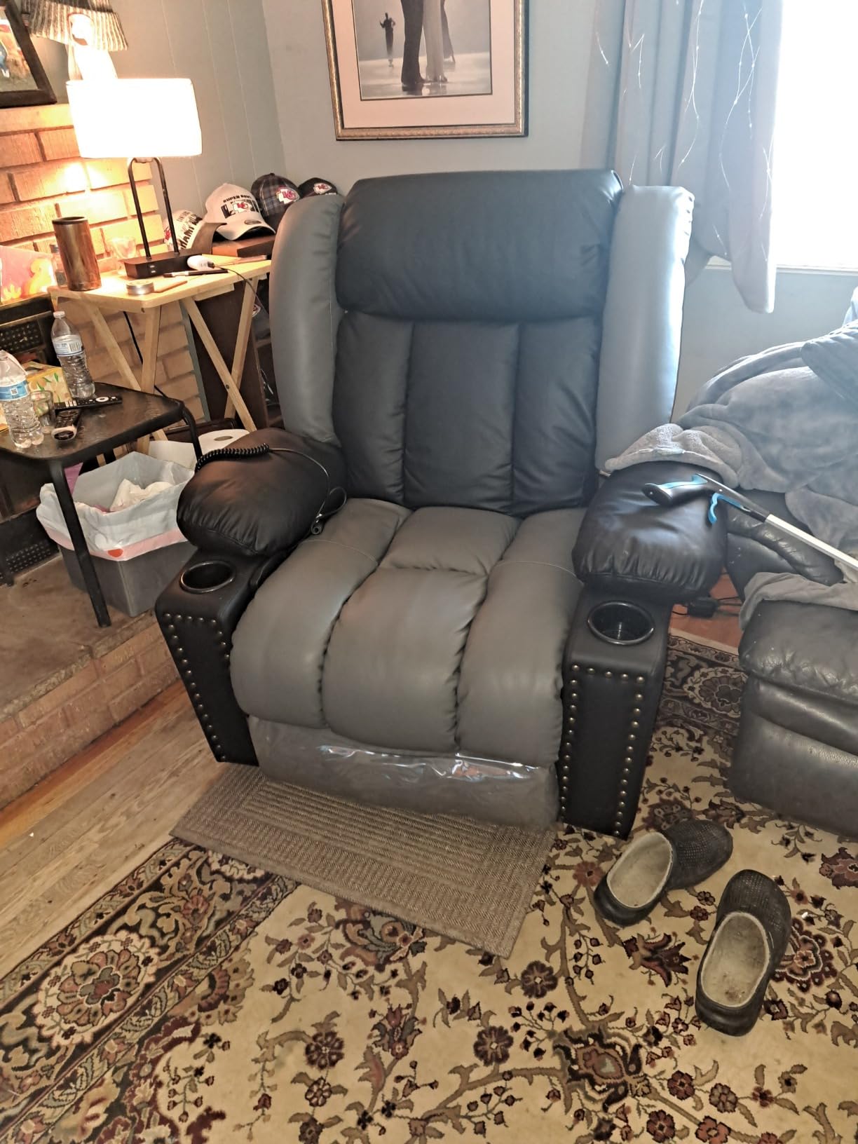 Large-Wide Power Lift Recliner Chair, Infinite Position Lay Flat, Triple Motor Lift Chairs for Elderly with Heat and Massage, Zero Gravity, Big& Tall, USB Ports, Extended Footrest, Dark Brown customer photo 2
