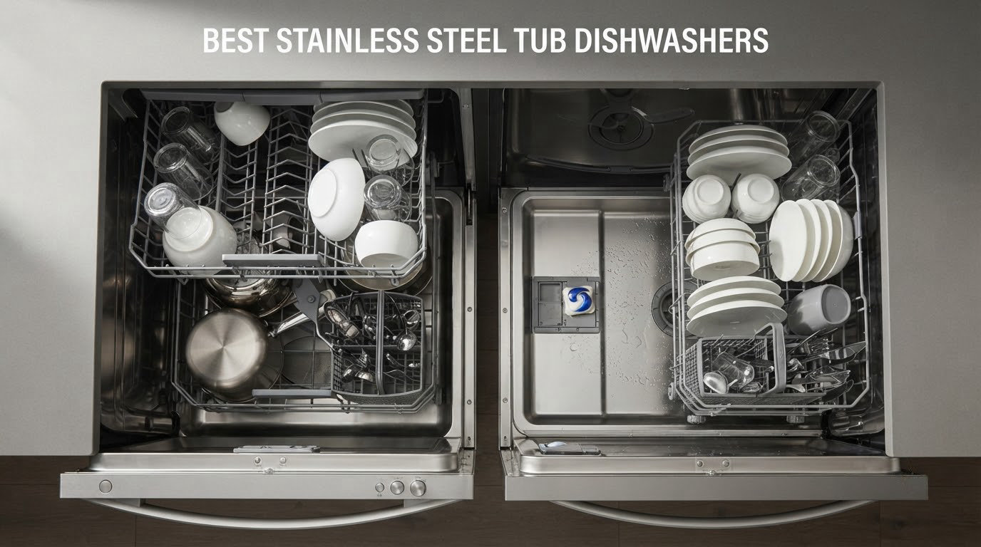 best stainless steel tub dishwashers