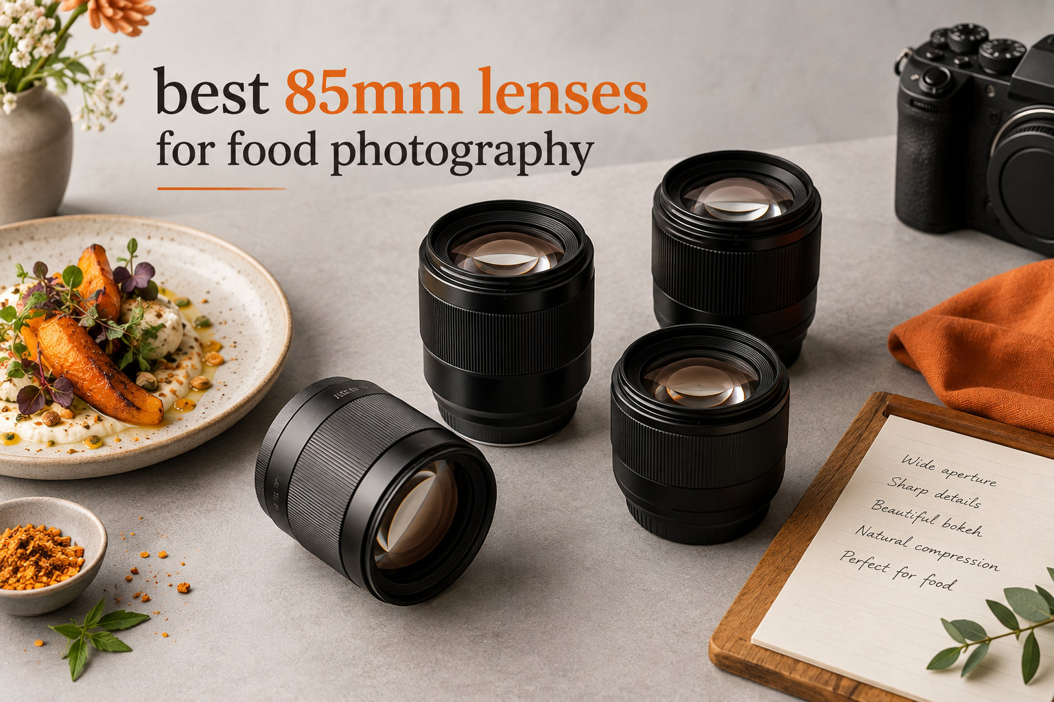 best 85mm lenses for food photography